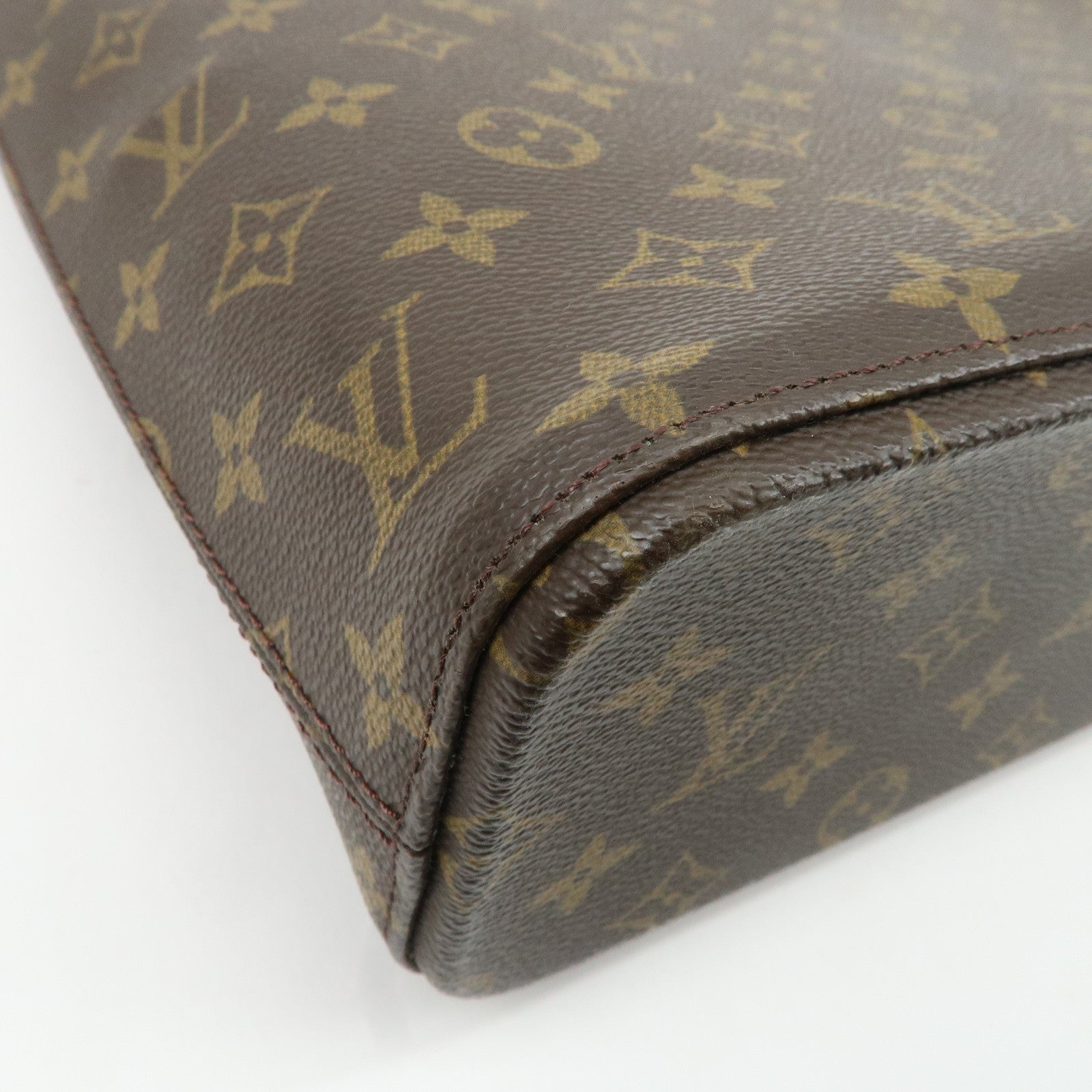 Louis Vuitton Monogram Luco Tote Bag Hand Bag Brown M51155 Used