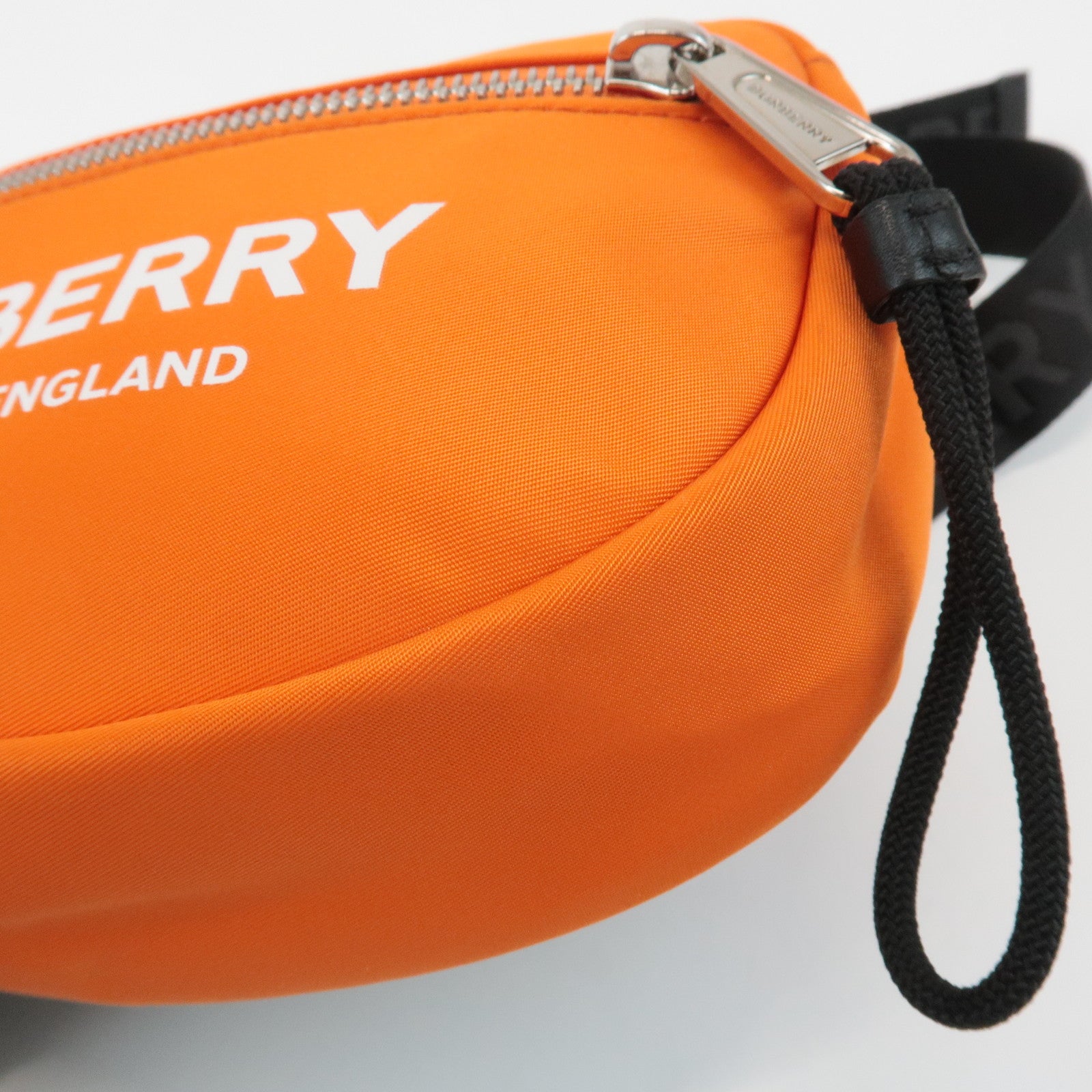 BURBERRY London Nylon Leather Waist Bag Crossbody Bag Orange