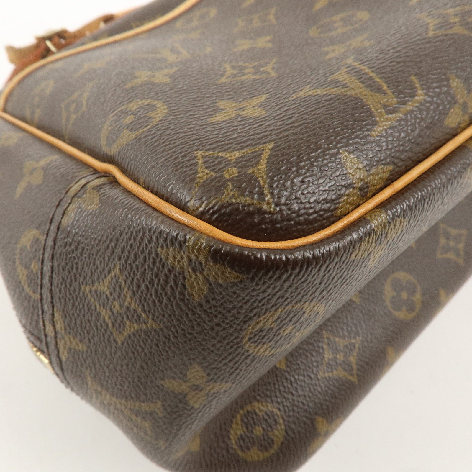 Louis Vuitton Monogram Deauville Hand Bag Brown M47270