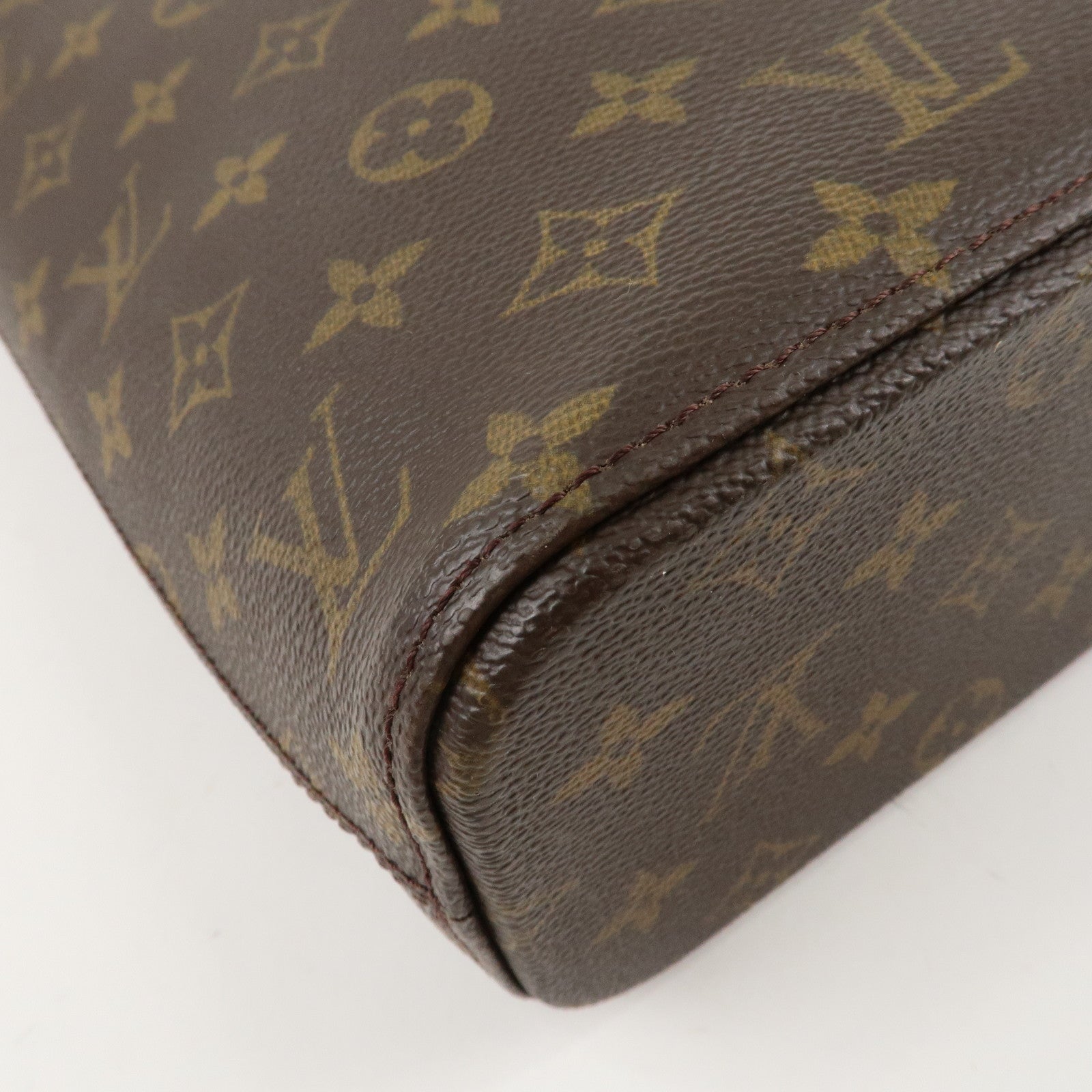 Louis Vuitton Monogram Luco Tote Bag Hand Bag Brown M51155 Used