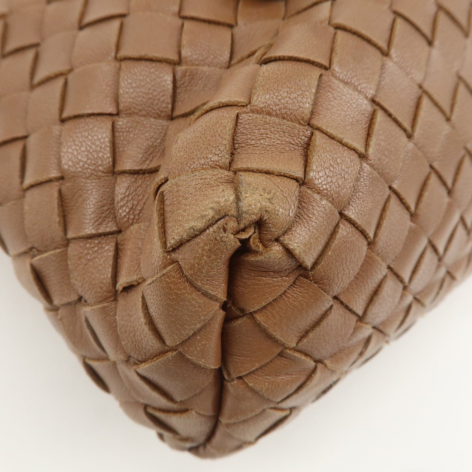 BOTTEGA VENETA Intrecciato Leather Tote Bag Brown 162937