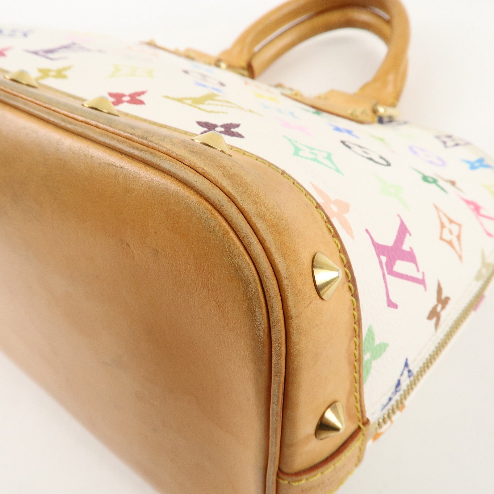 Louis Vuitton Monogram Multi Color Alma PM Hand Bag Blanc M92647