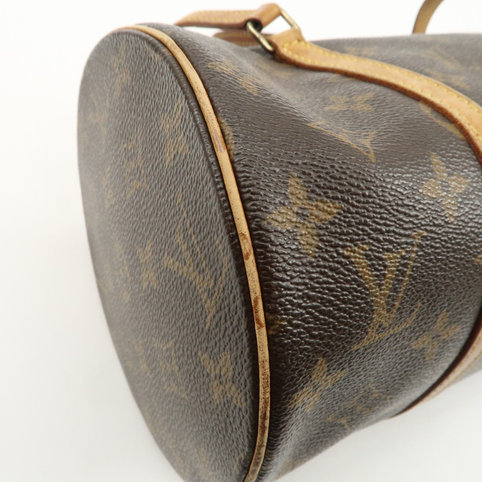 Louis Vuitton Monogram Papillon 30 Hand Bag M51385 Brown Used