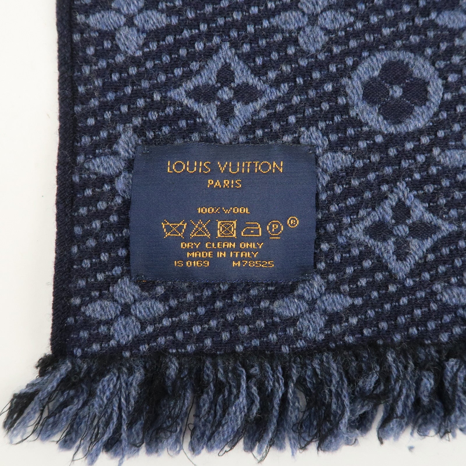 Louis Vuitton Monogram Escharpe Logo Classic Scarf Gray M78525