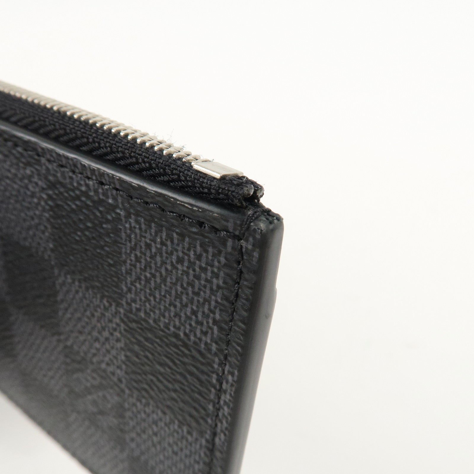 Louis Vuitton Damier Graphite Coin Card Holder Card Case N64038 Used