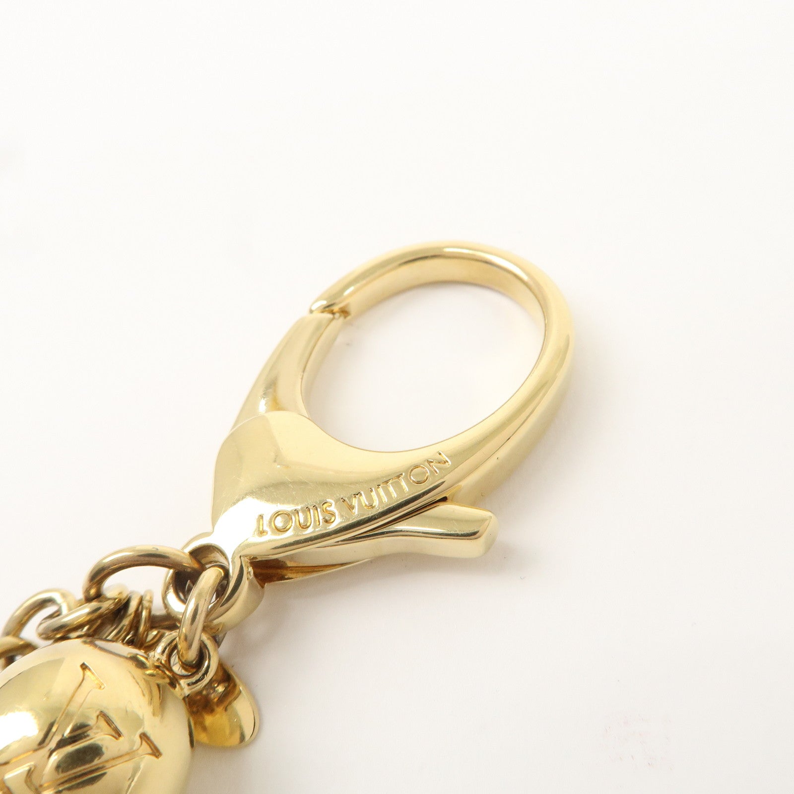 Louis Vuitton Bloomy Key Chain Bag Charm Gold M67931