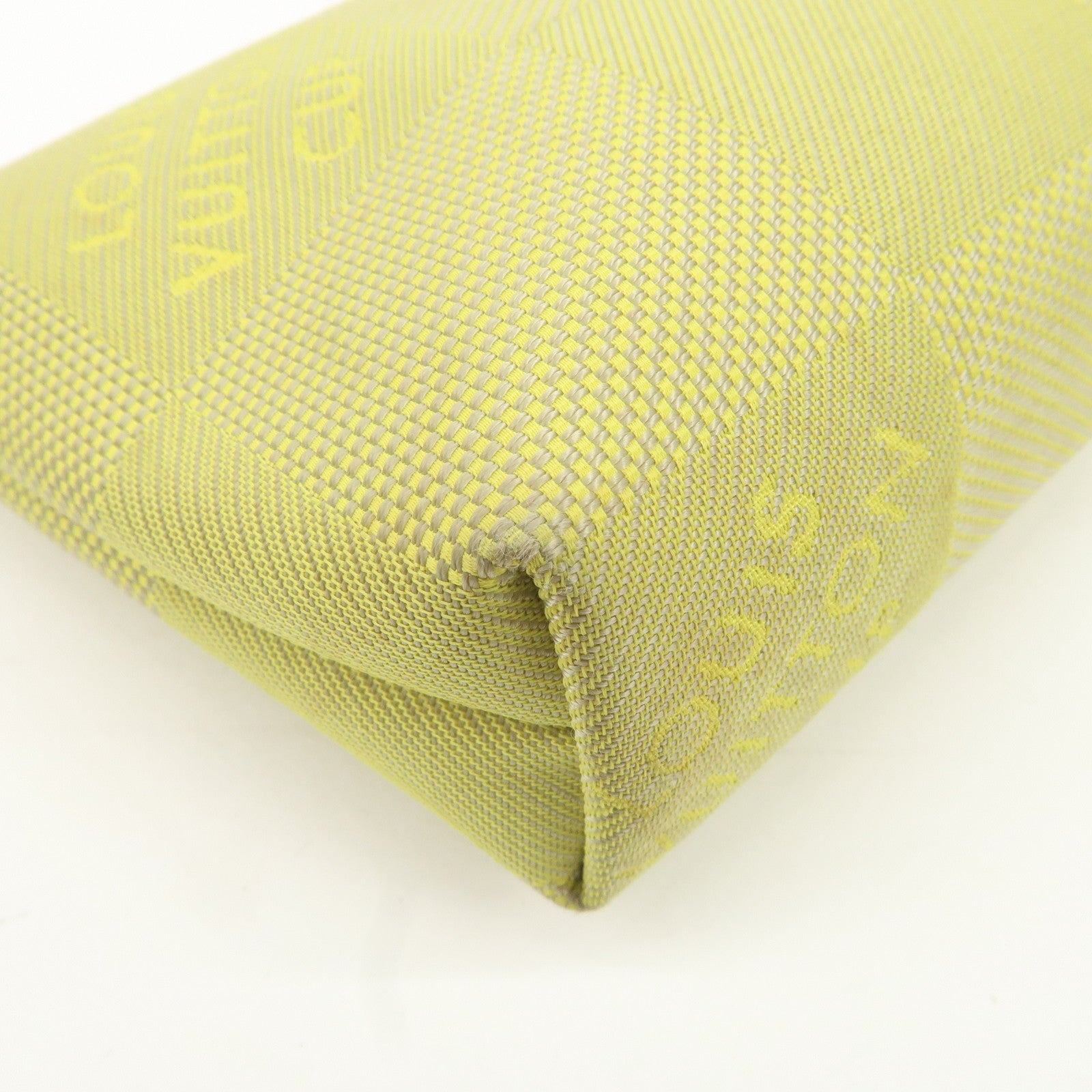 Louis Vuitton Damier Jean Volunteer Pouch Lime Yellow Used