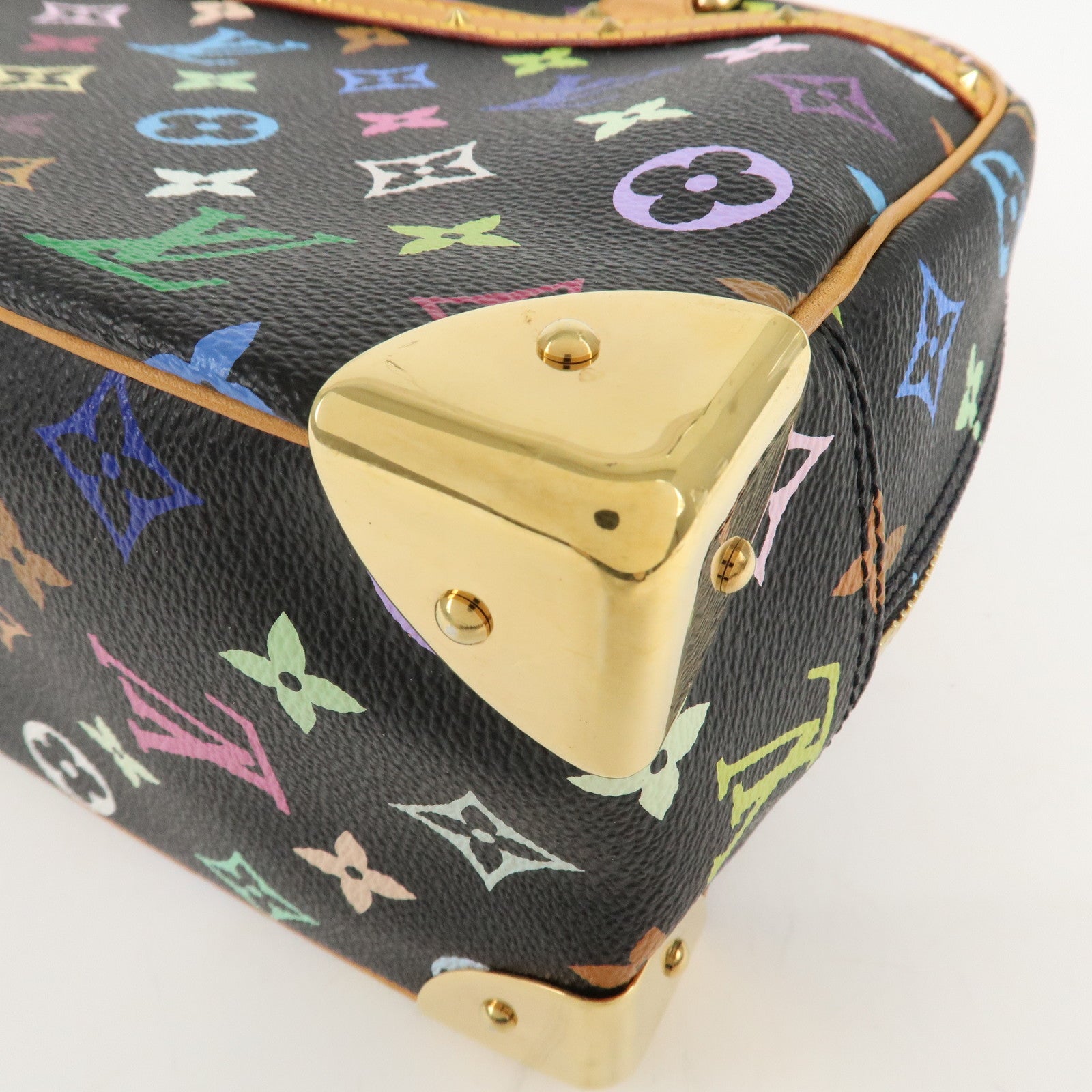 Louis Vuitton Monogram Multicolor Trouville Hand Bag M92662 Used