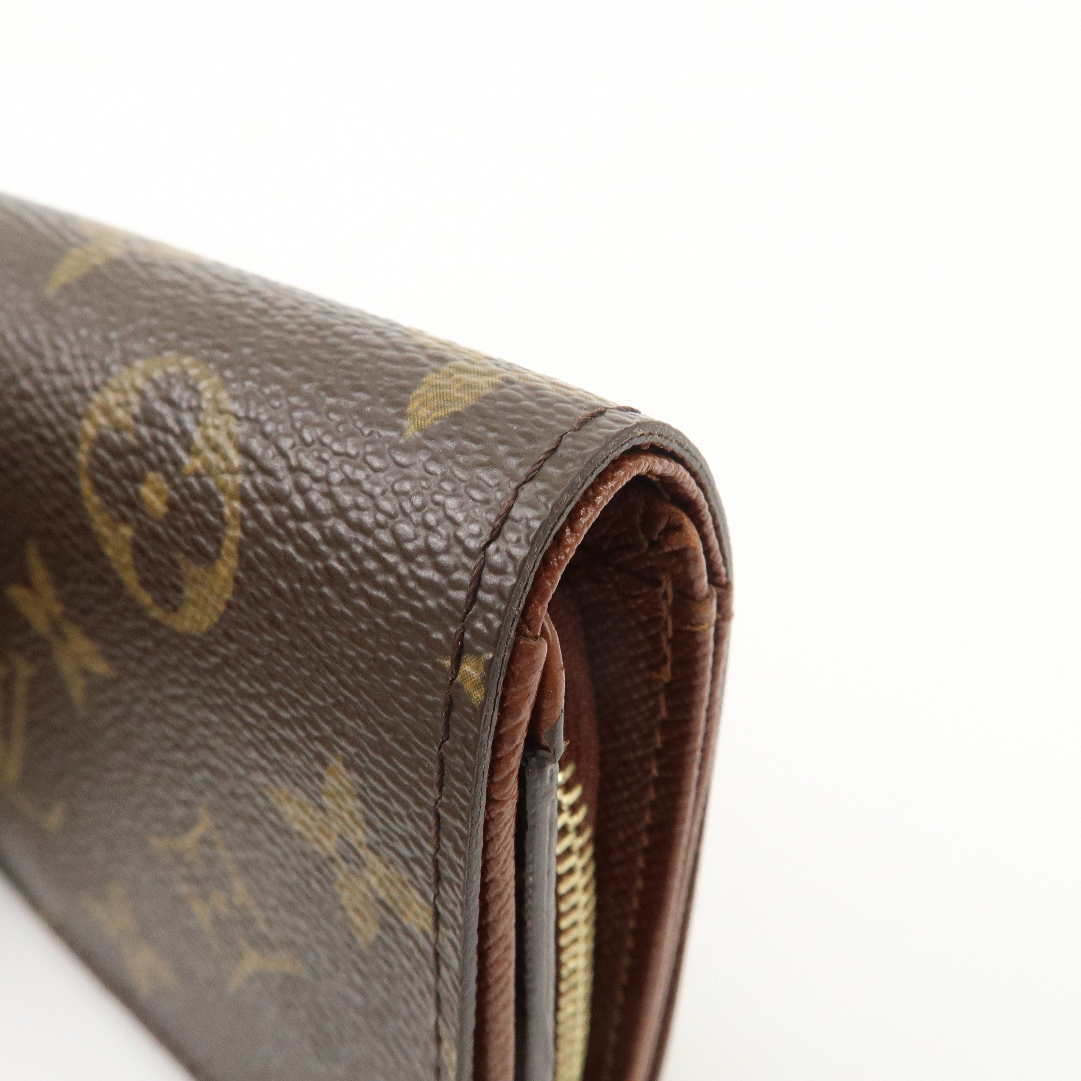 Louis Vuitton Monogram Porte Monnaie Billets Tresor Wallet M61730 Used