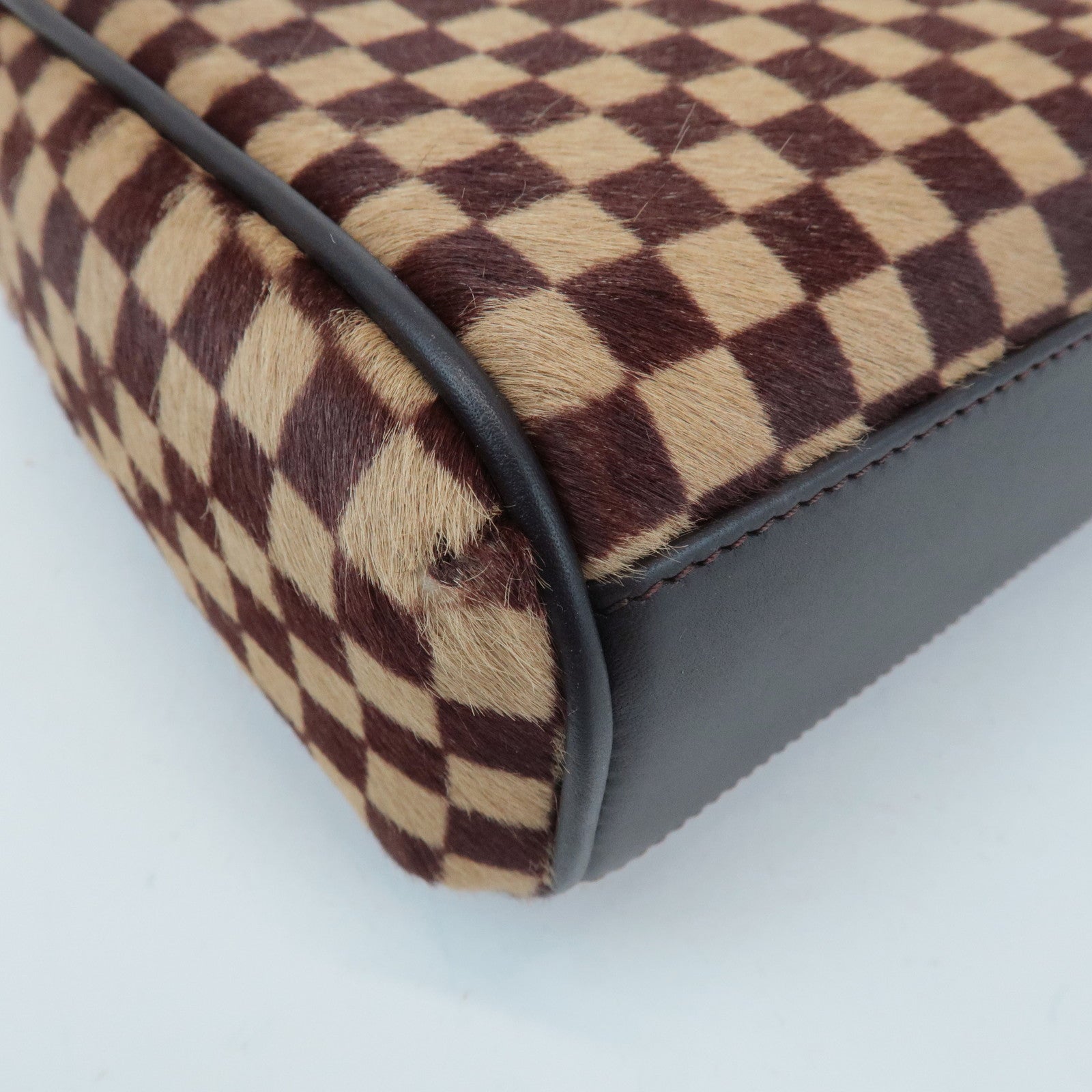 Louis Vuitton Damier Sauvage Lion Hand Bag Beige Brown M92131