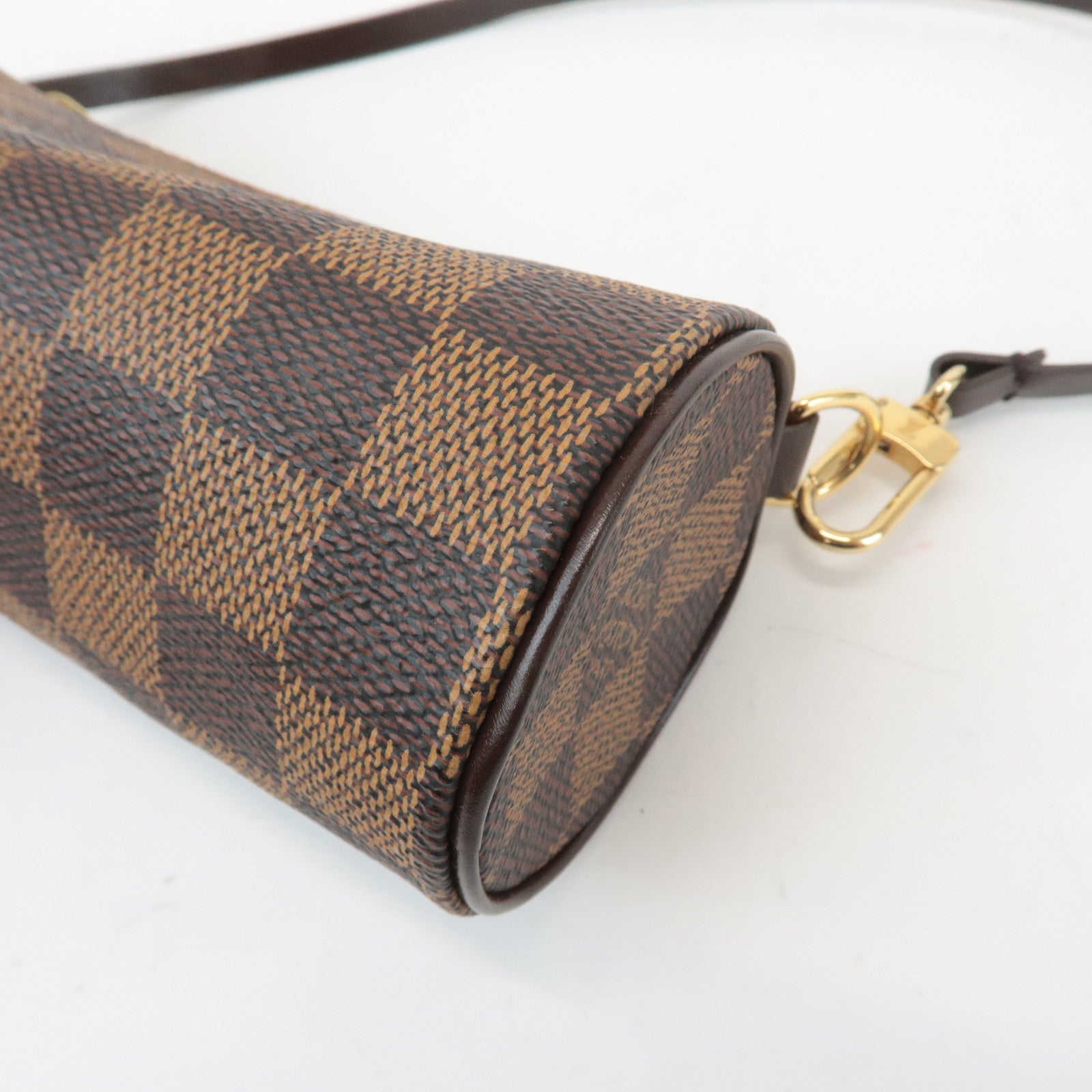 Louis Vuitton Damier Ebene Mini Pouch for Papillon Bag Brown Used