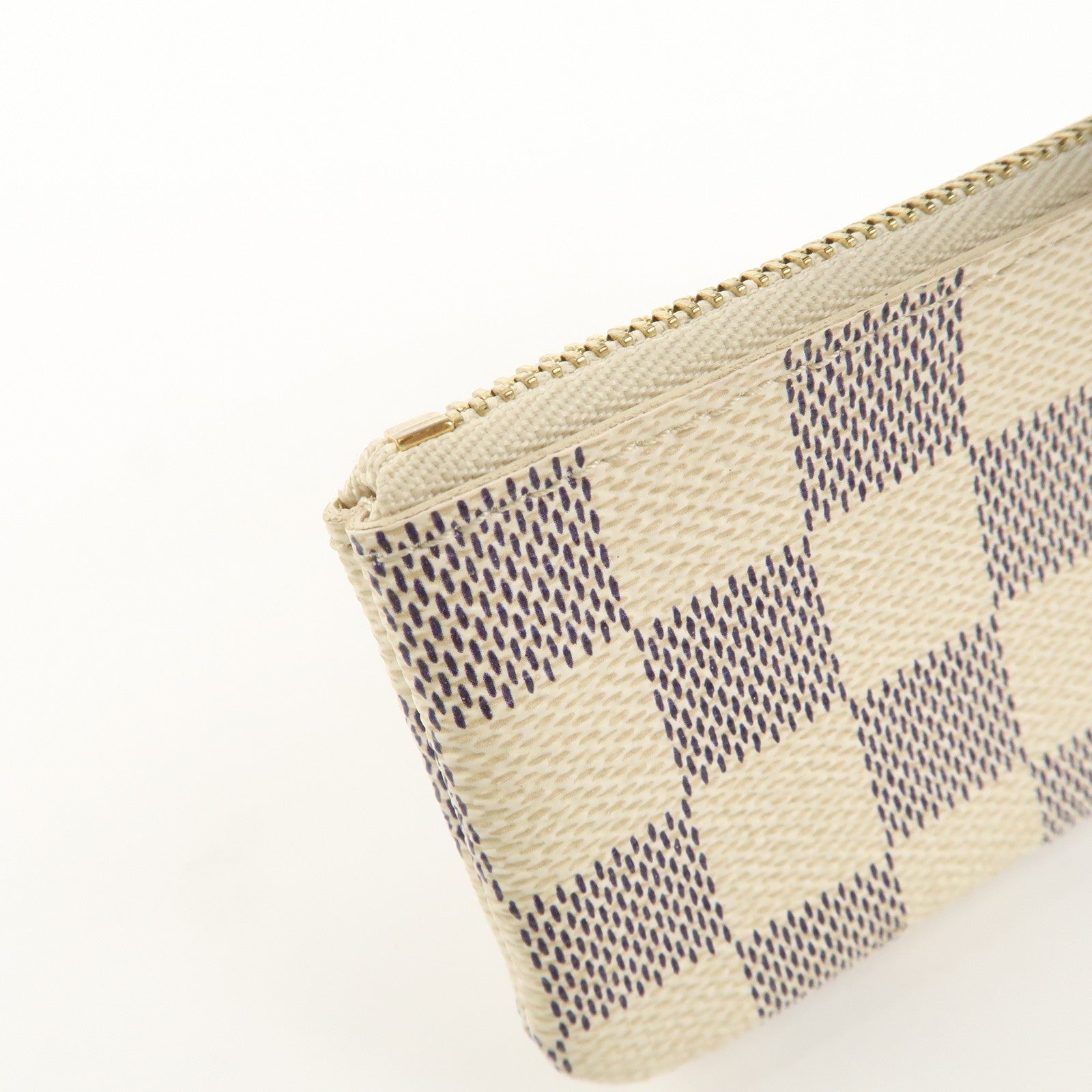 Louis Vuitton Damier Azur Pochette Cles Coin Case N62659 Used