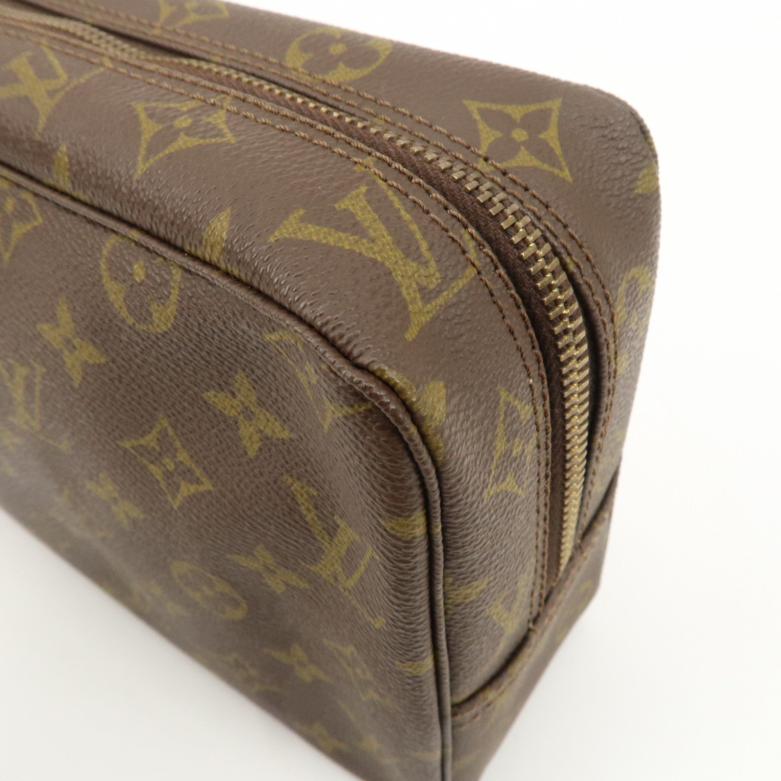 Louis Vuitton Monogram Trousse Toilette 28 Pouch Brown M47522 Used