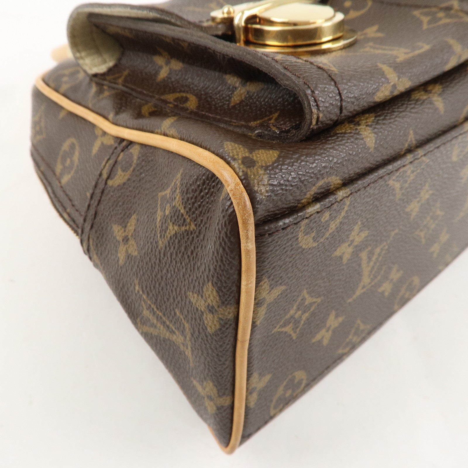 Louis Vuitton Monogram Manhattan PM Hand Bag Brown M40026