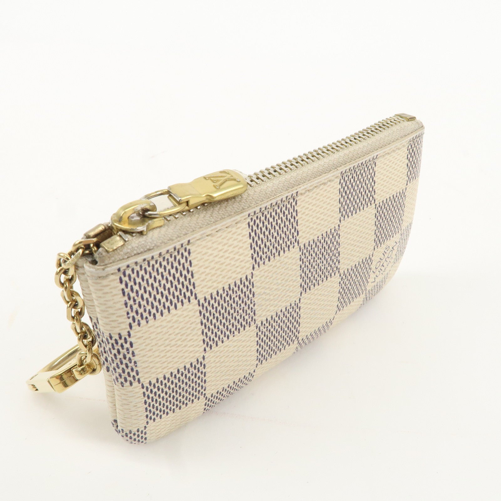 Louis Vuitton Damier Azur Pochette Cles Coin Case N62659 Used