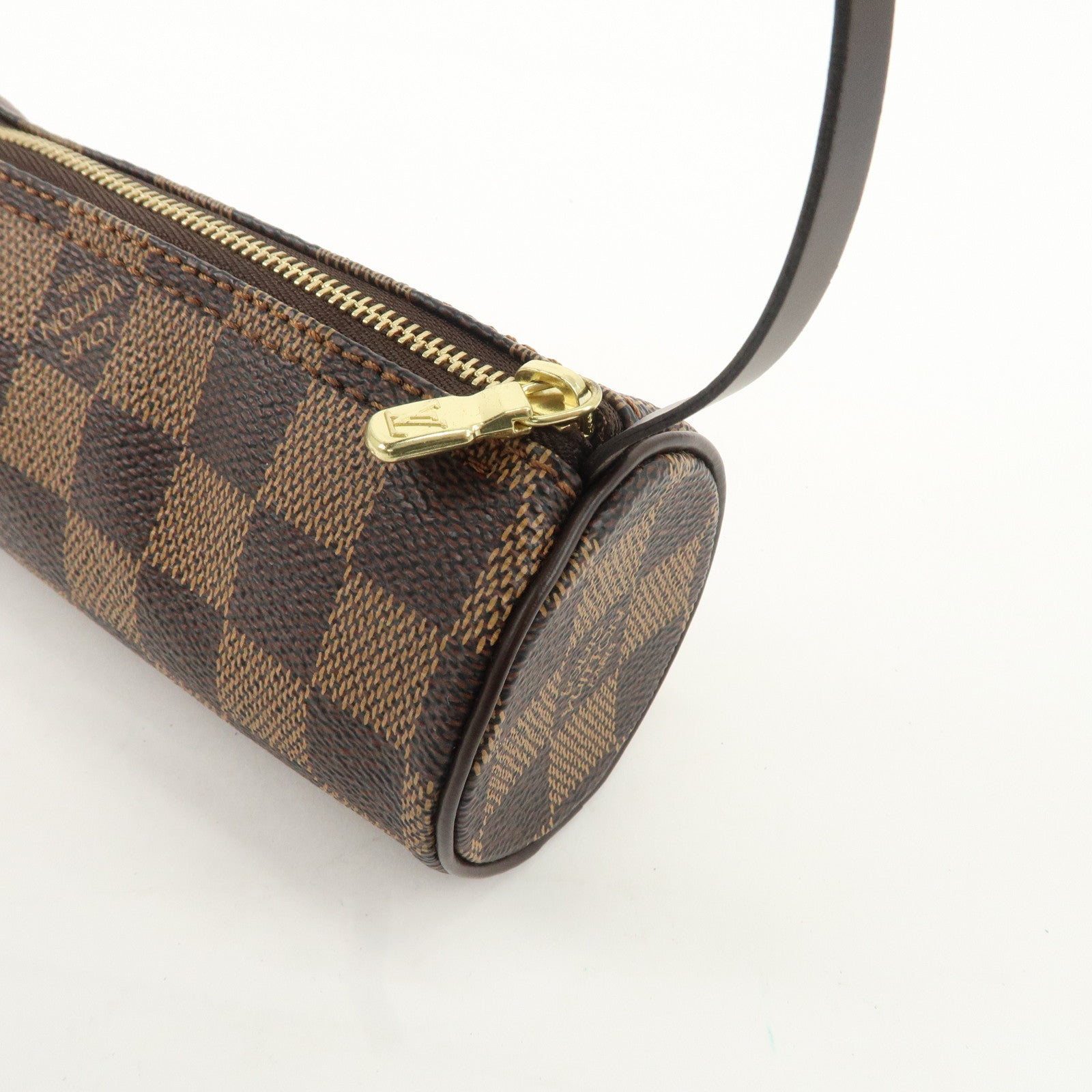 Louis Vuitton Damier Ebene Mini Pouch for Papillon Bag Brown Used