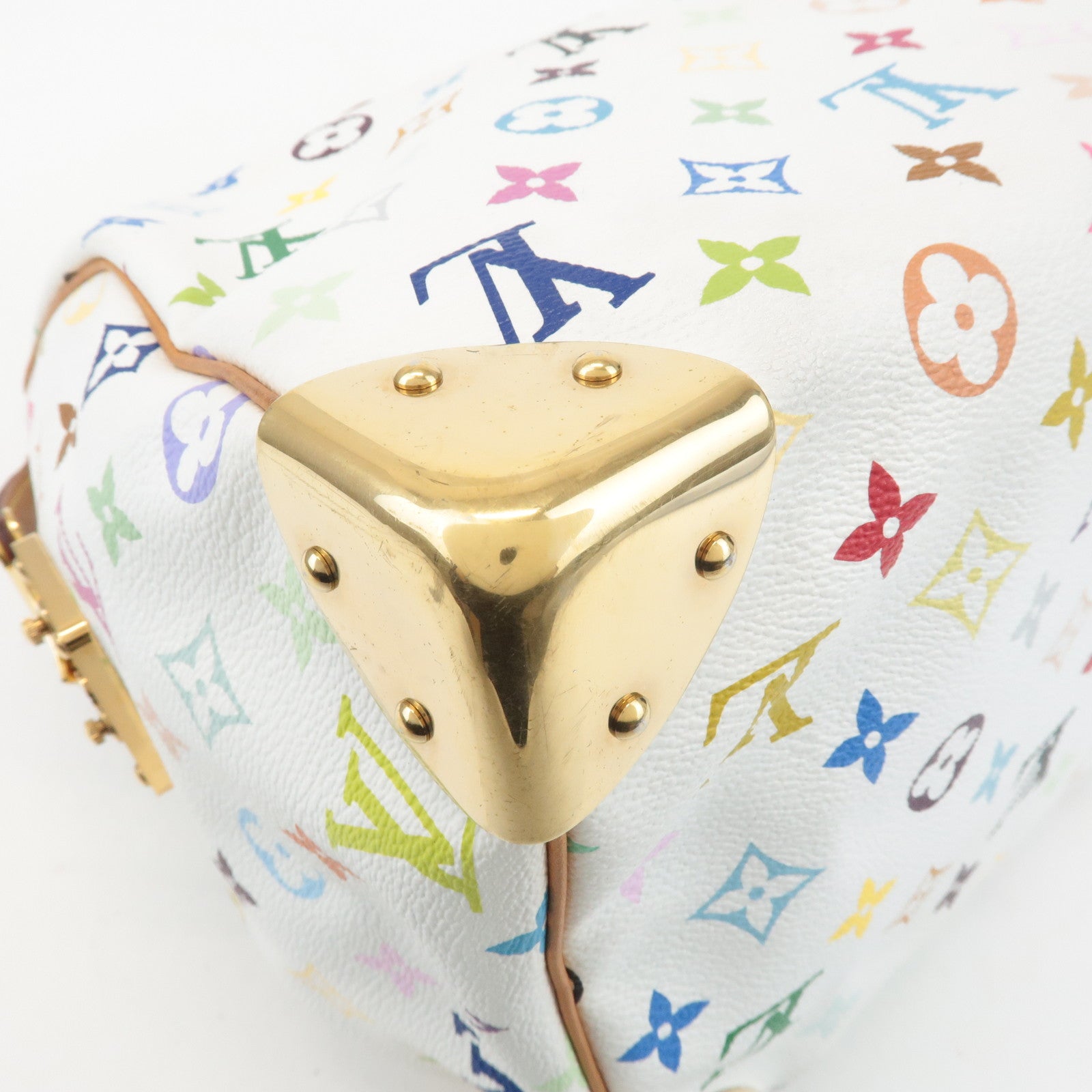 Louis Vuitton Monogram Multicolor Speedy 30 Hand Bag Blanc M92642