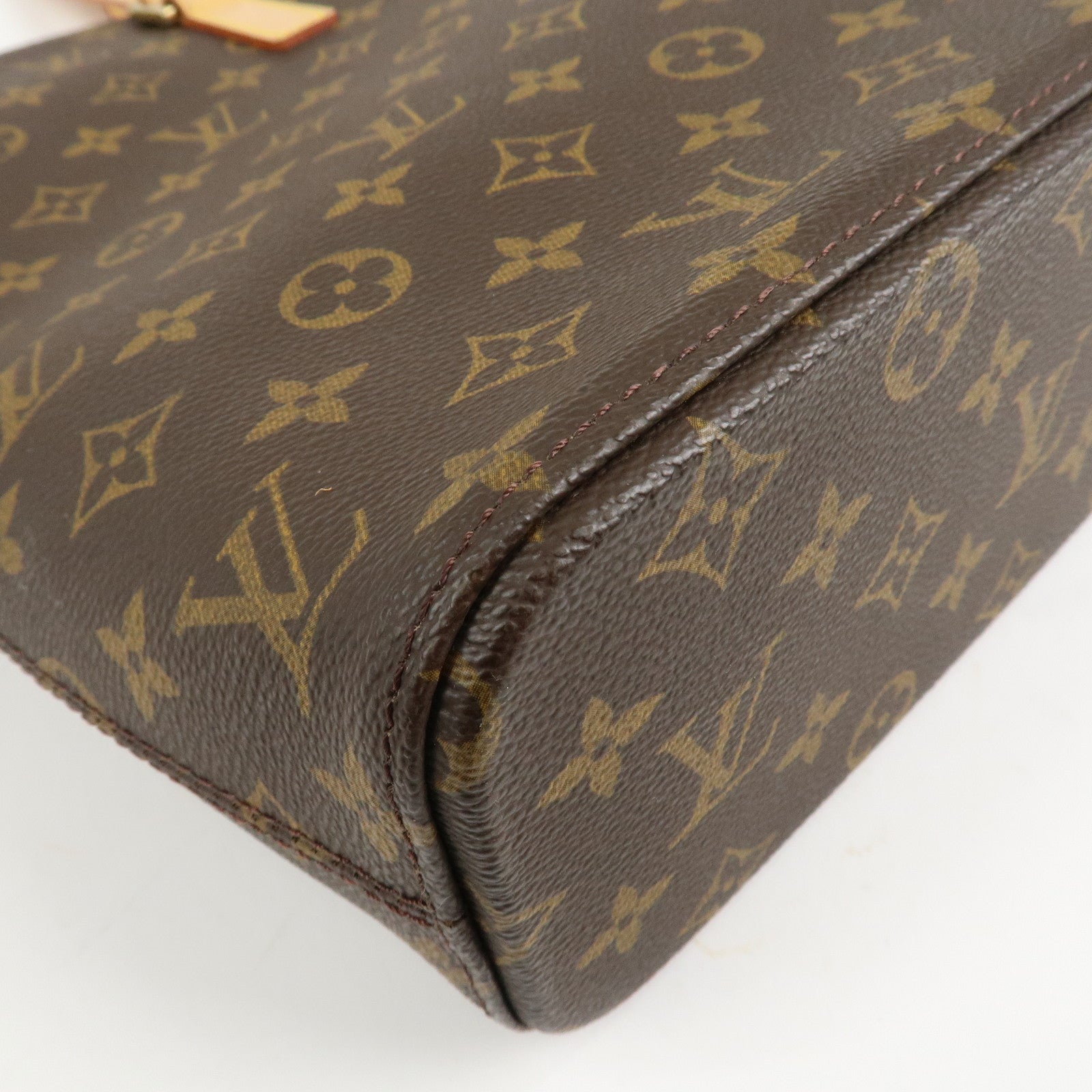 Louis Vuitton Monogram Luco Tote Bag Hand Bag Brown M51155 Used