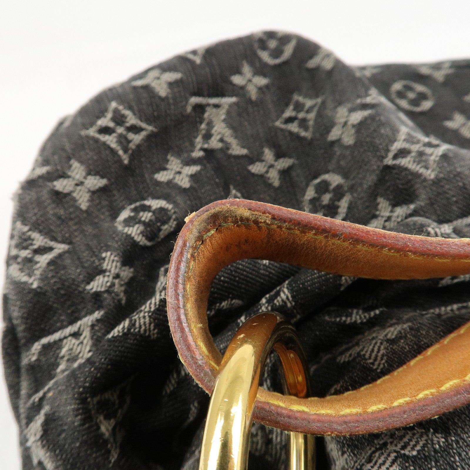 Louis Vuitton Monogram Denim Daily PM Shoulder Bag Noir M40494 Used