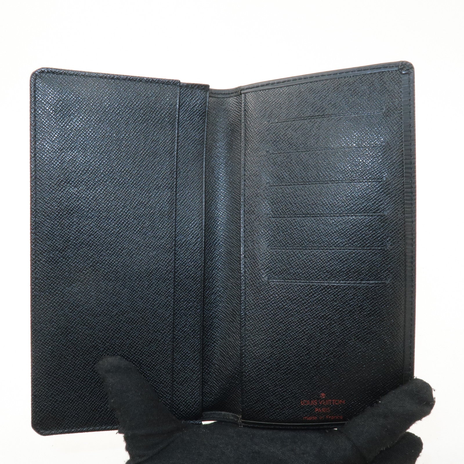 Louis Vuitton Epi Porto Cult Credit Long Wallet Noir Black M63212