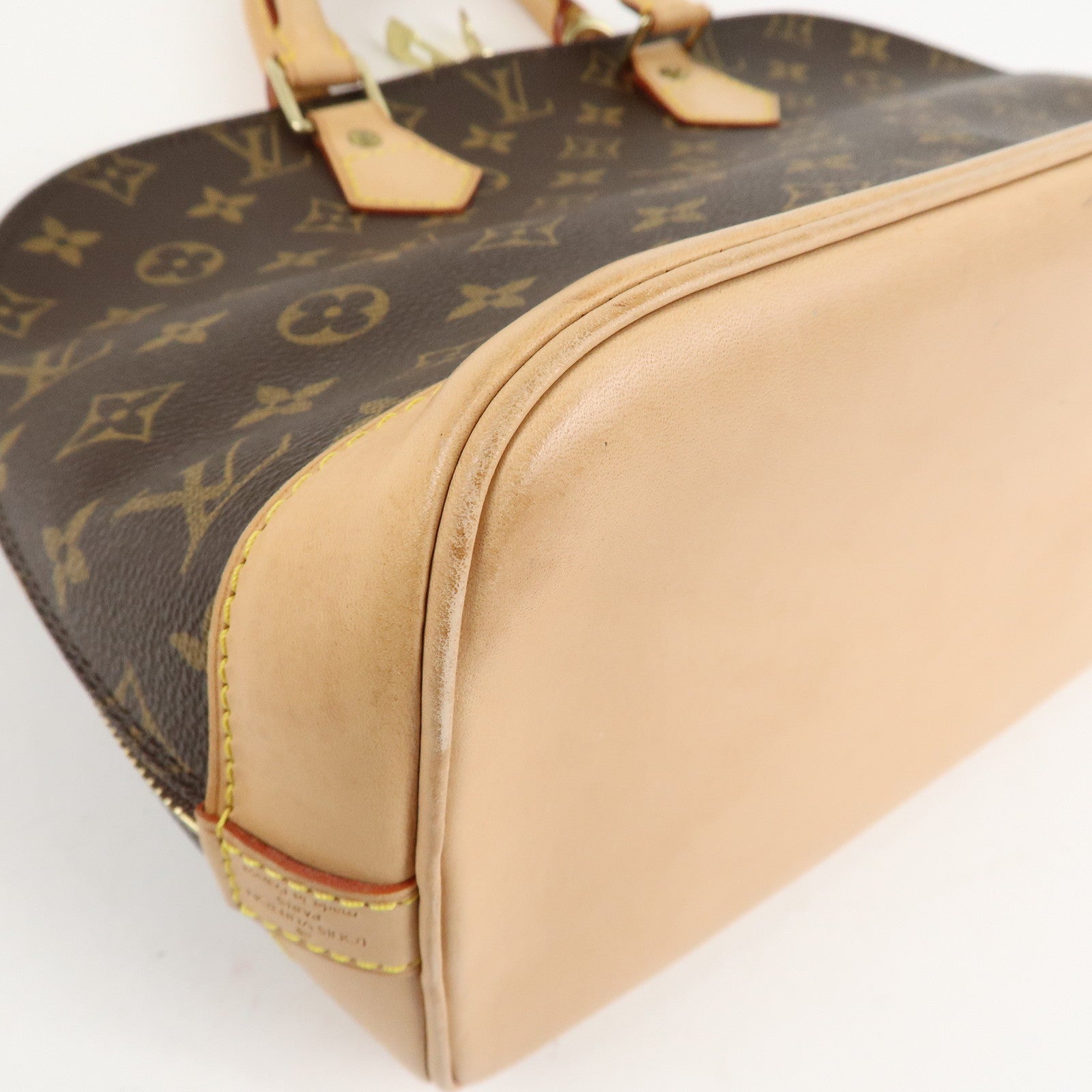 Louis Vuitton Monogram Alma Hand Bag Brown M51130 Used