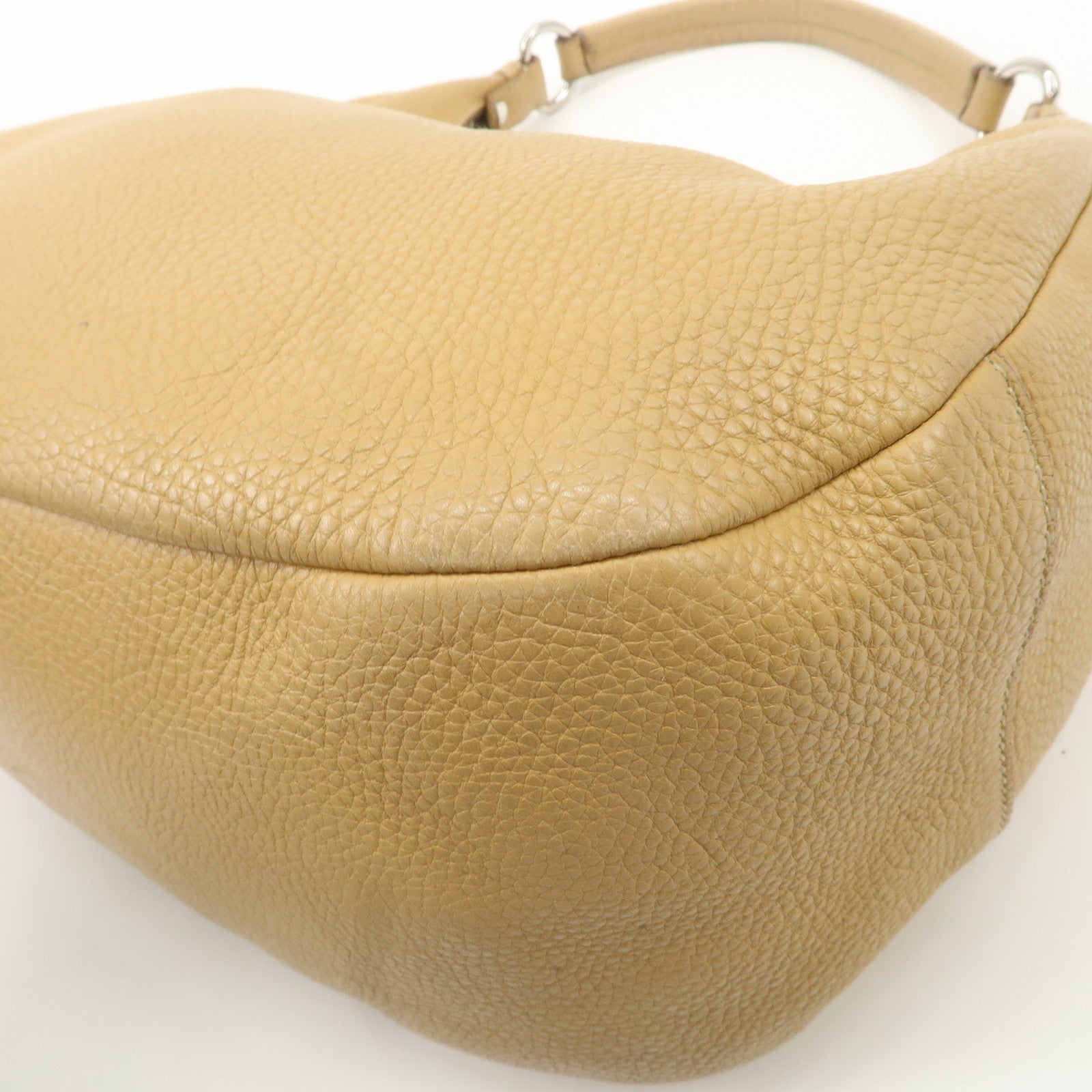 PRADA Leather Shoulder Bag Beige BR4311