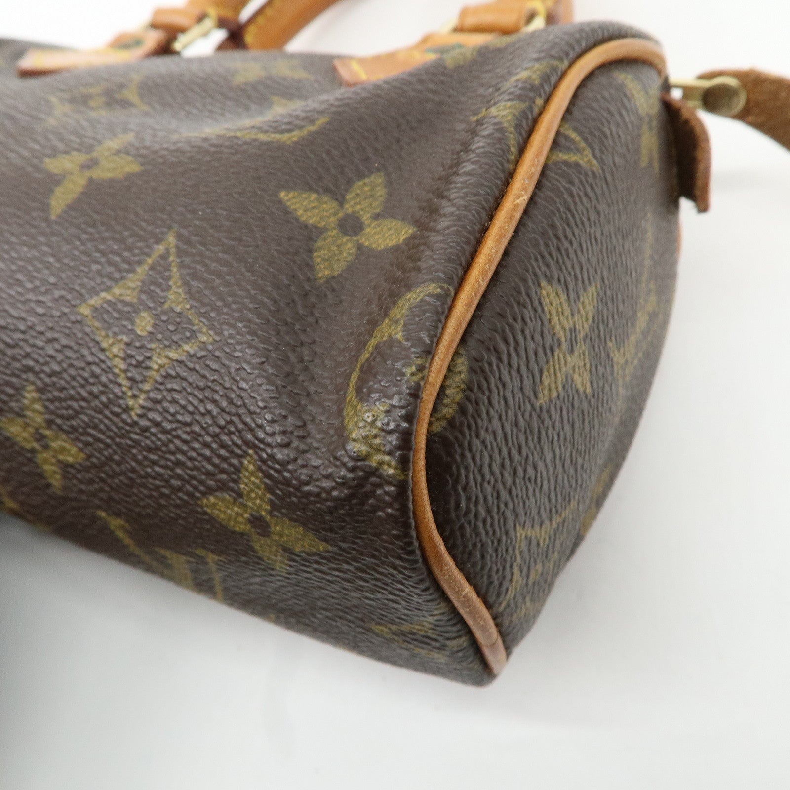 Louis Vuitton Monogram Mini Speedy Hand Bag Brown M41534 Used