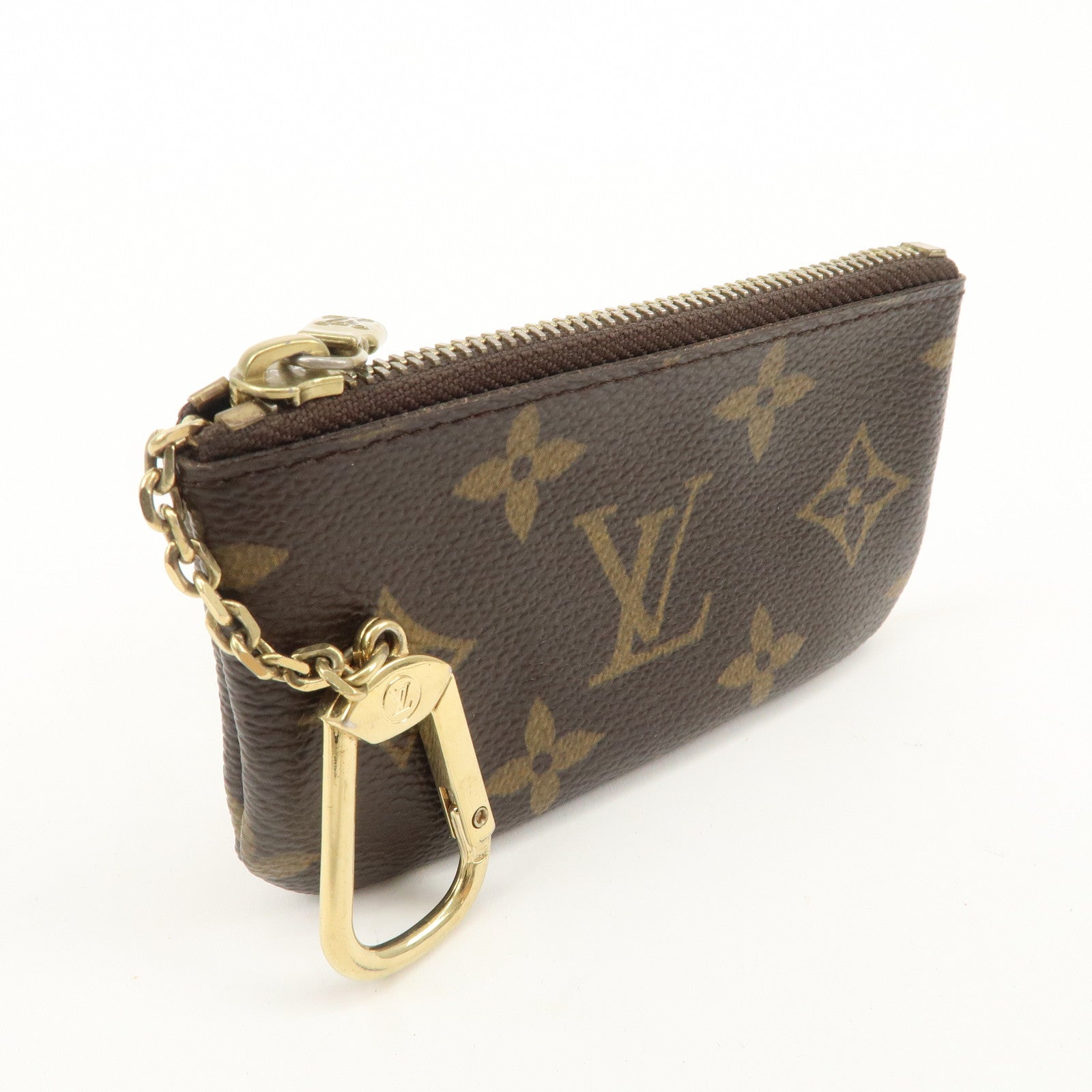 Louis Vuitton Monogram Pochette Cles Coin 
Key Case M62650 Used