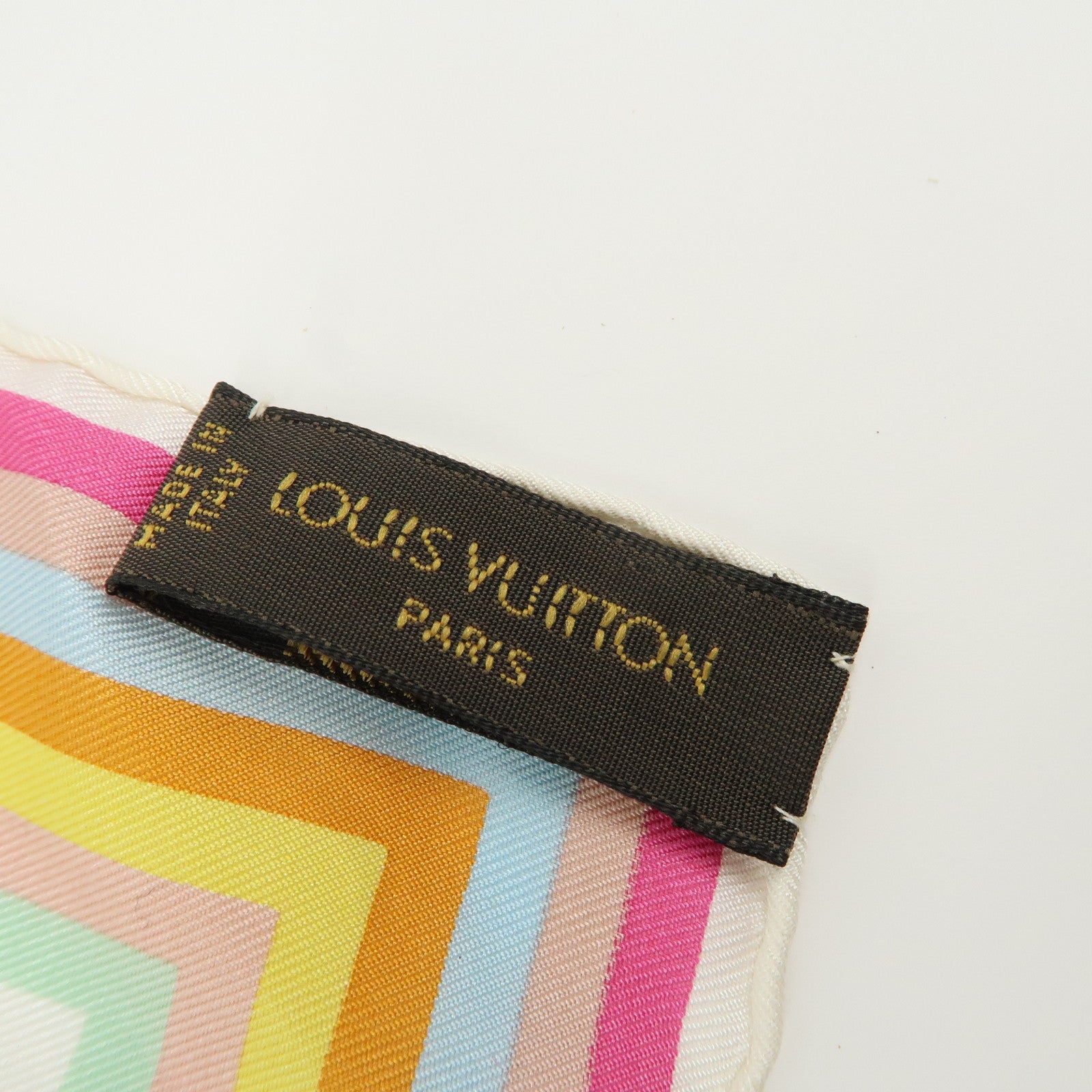 Louis Vuitton Monogram Multicolor Silk Scarf Blanc M71915 Used