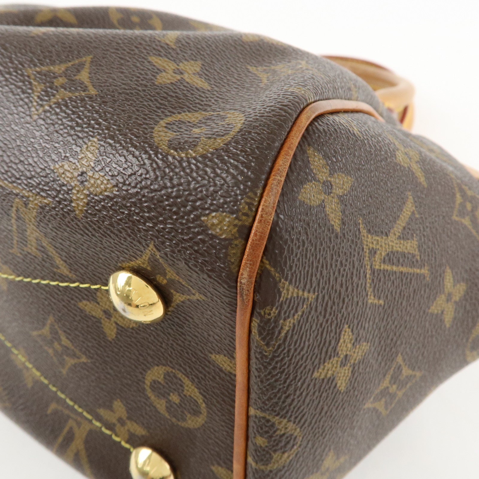 Louis Vuitton Monogram Tivoli PM Hand Bag Brown M40143 Used