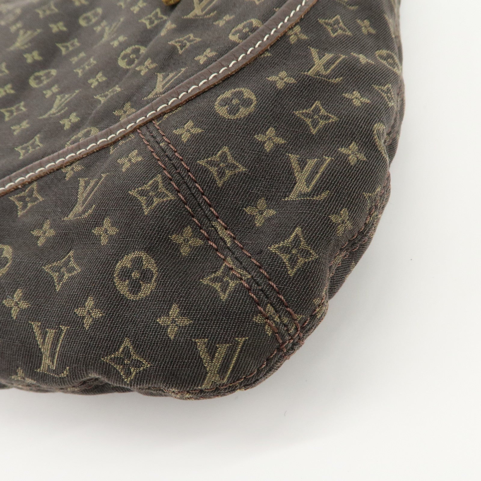 Louis Vuitton Monogram Mini Lin Manon MM Shoulder Bag Ebene M95619 Used