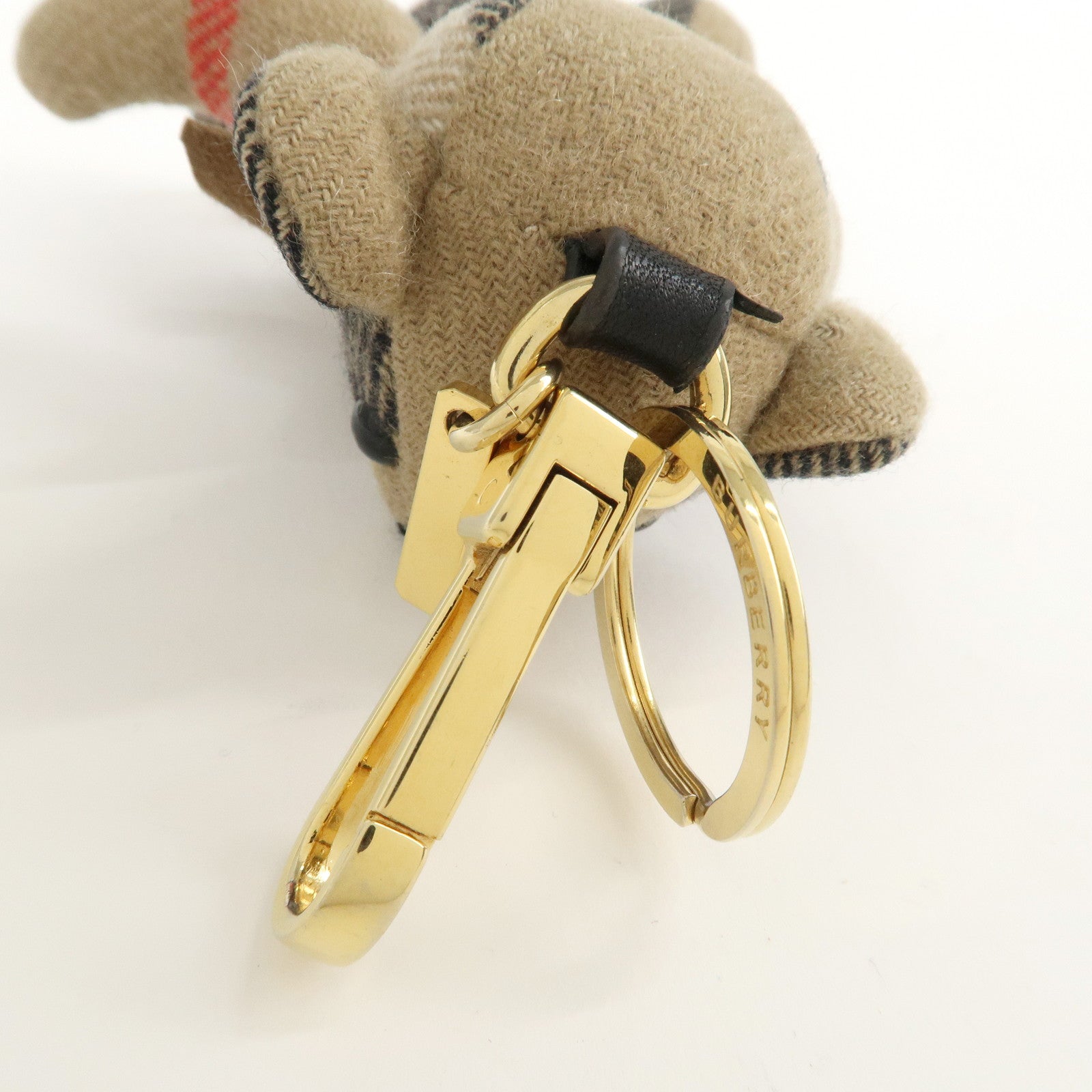 BURBERRY Thomas Bear Bag Charm Key Chain Cashmere Beige Brown