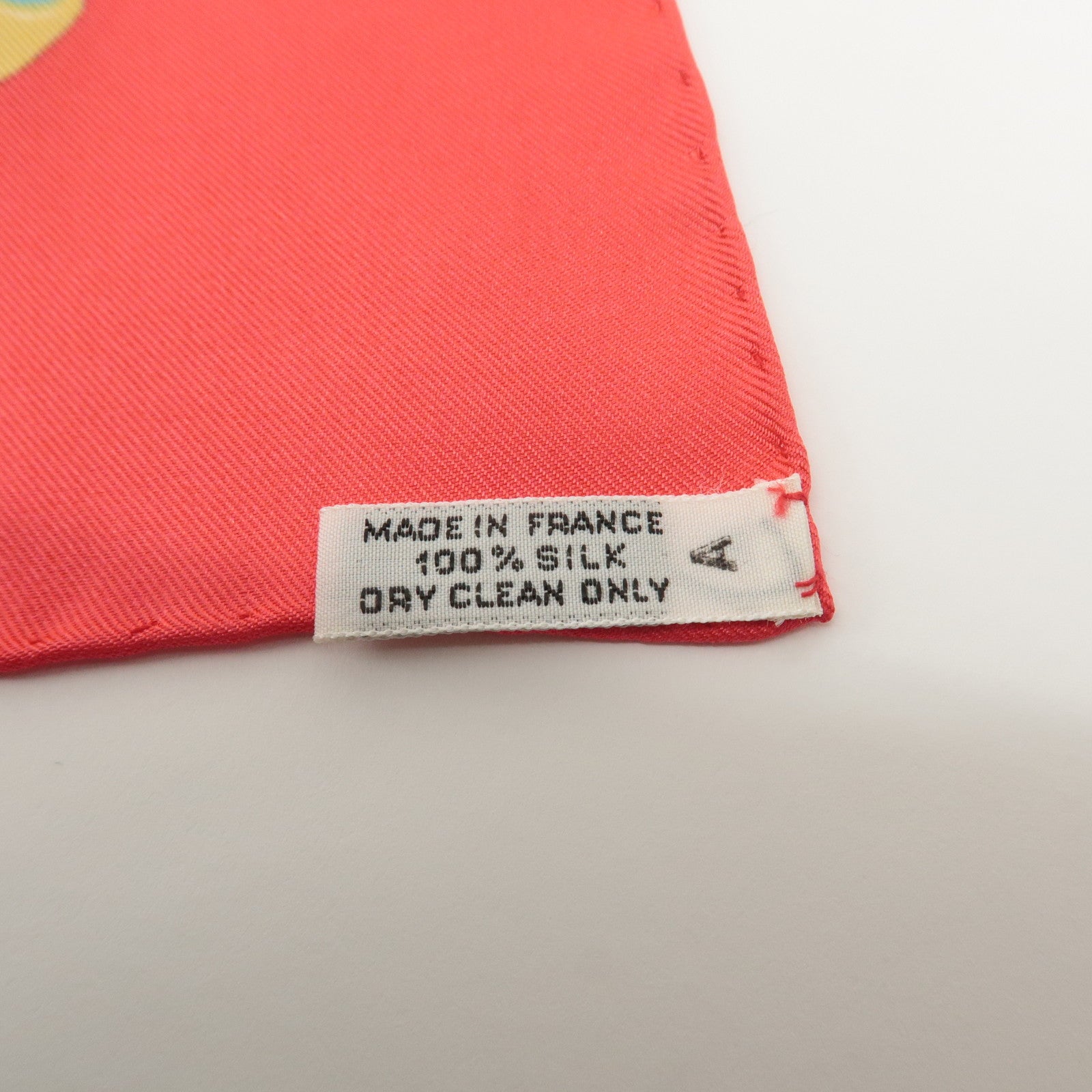 HERMES Carre 90 100% Silk LA MARINE a RAMES Red Gold Green Used