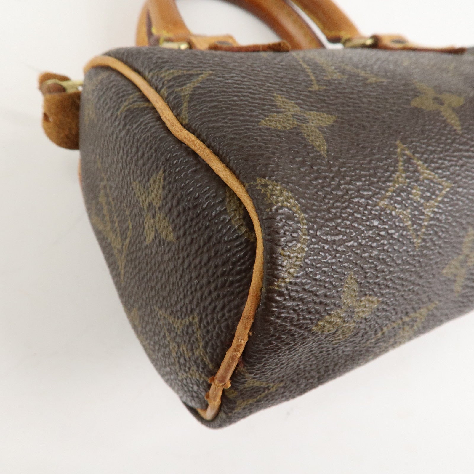 Louis Vuitton Monogram Mini Speedy Hand Bag Brown M41534 Used