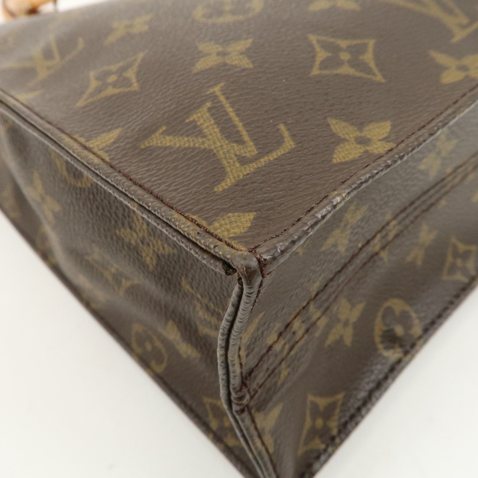 Louis Vuitton Monogram Sac Plat Hand Bag Brown M51140