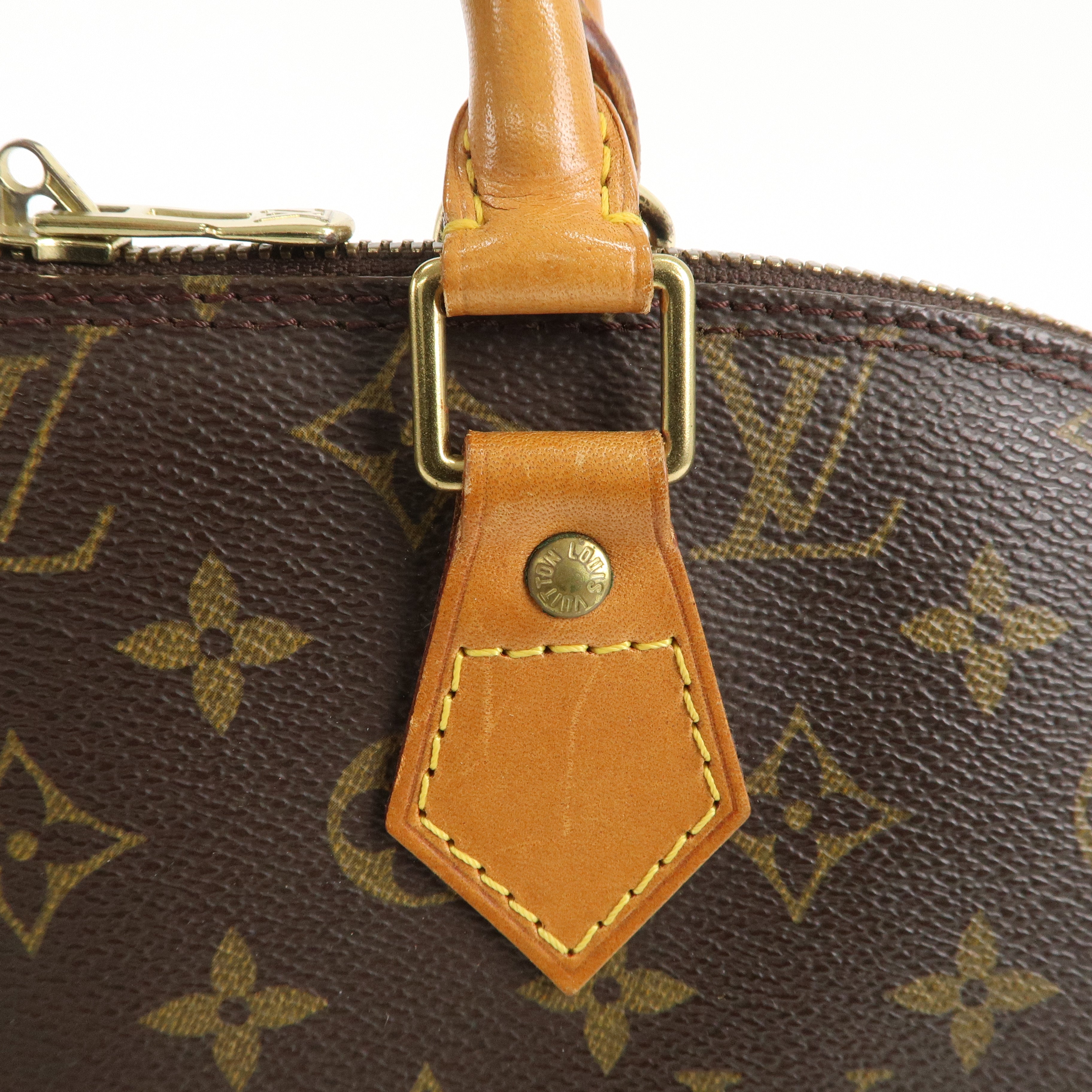 Louis Vuitton Monogram Alma Hand Bag Brown M51130