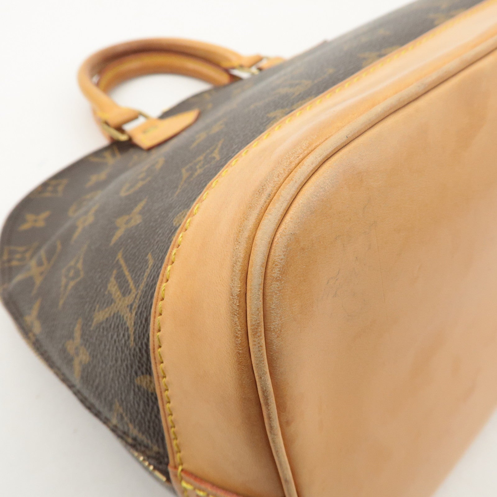 Louis Vuitton Monogram Alma Hand Bag Brown M51130