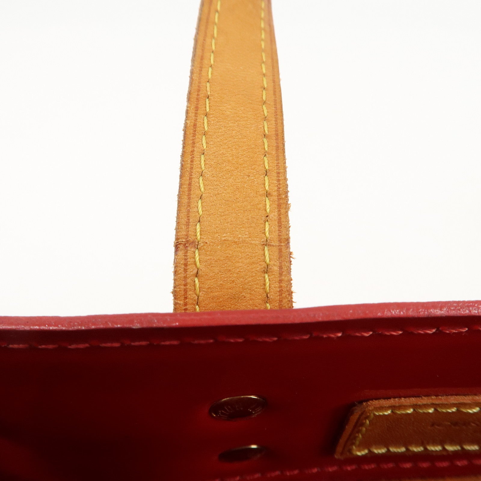 Louis Vuitton Monogram Vernis Lead PM Hand Bag Rouge M91088 Used