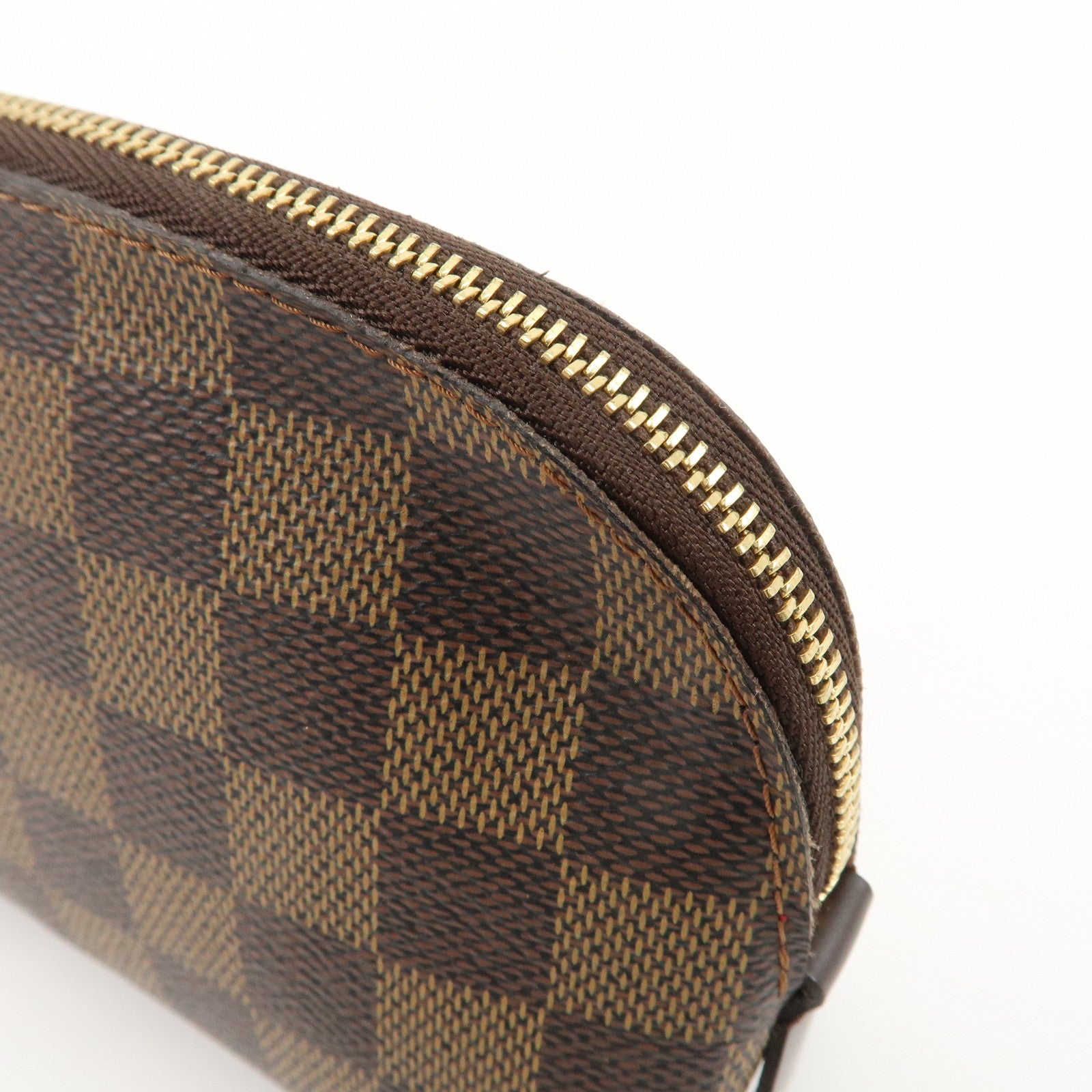 Louis Vuitton Damier Pochette Cosmetic Pouch Brown N47516 Used