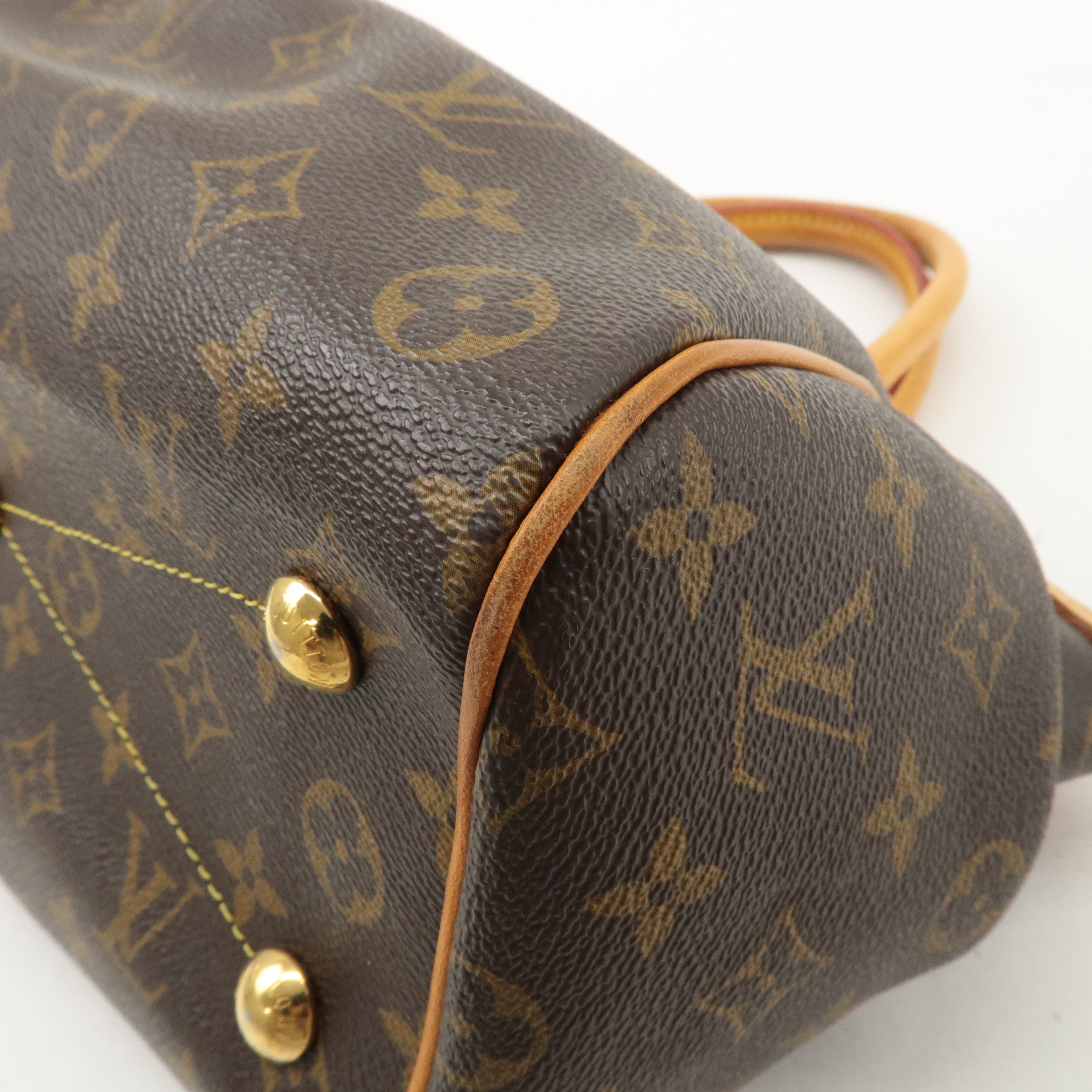 Louis Vuitton Monogram Tivoli PM Hand Bag Brown M40143