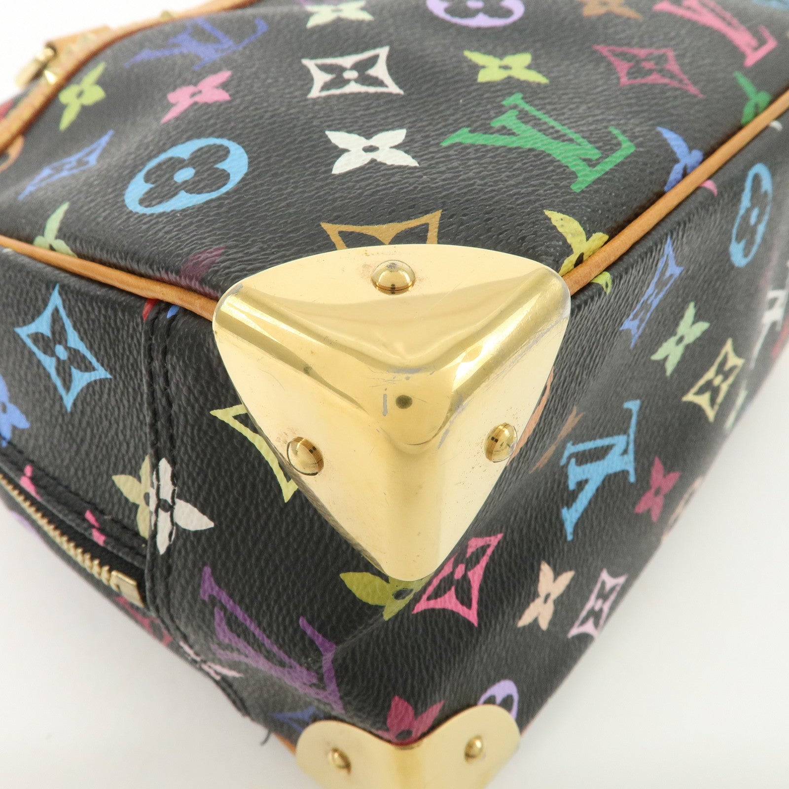 Louis Vuitton Monogram Multi Color Trouville Hand Bag M92662 Used