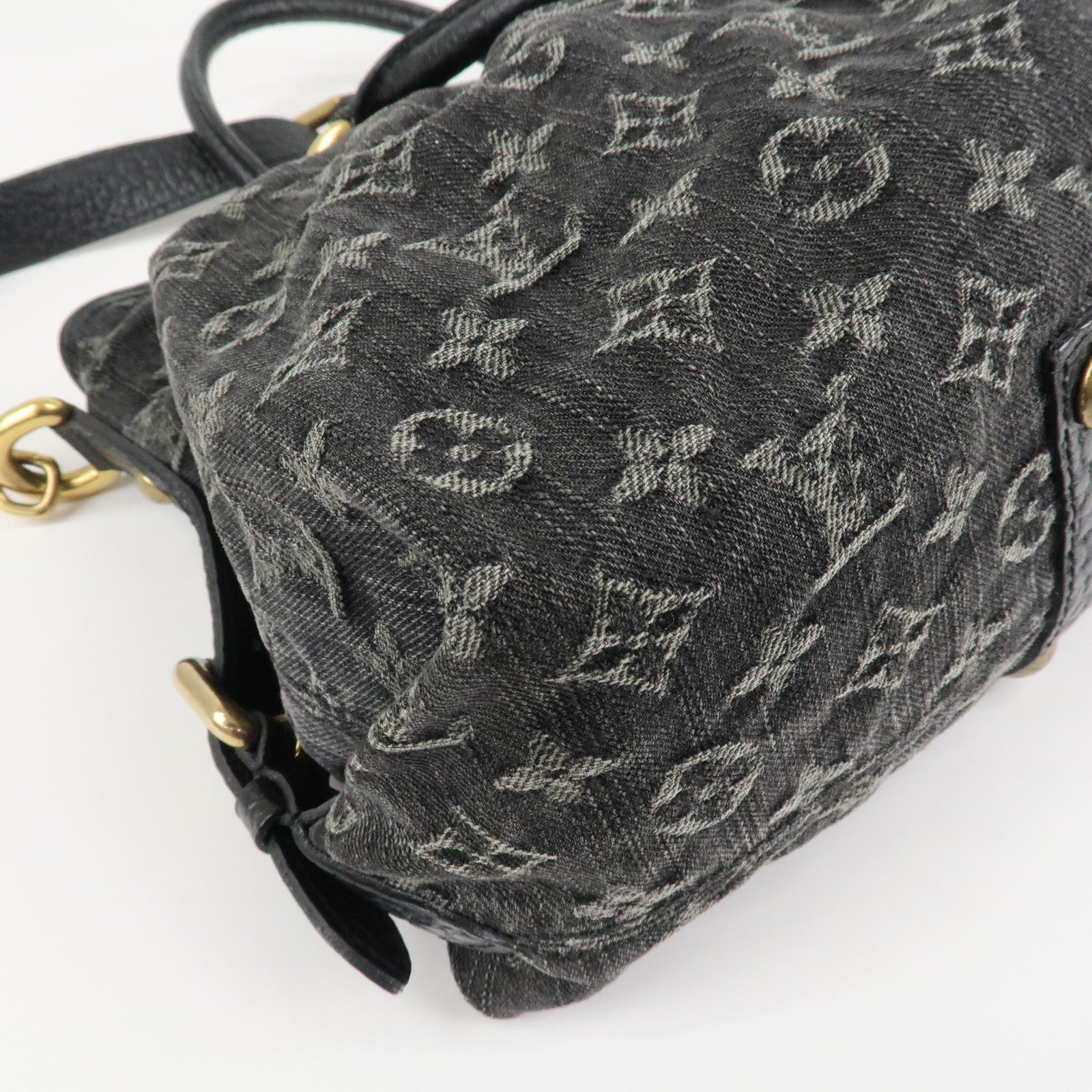 Louis Vuitton Monogram Denim Neo Cabby MM 2Way Bag Noir M95351 Used