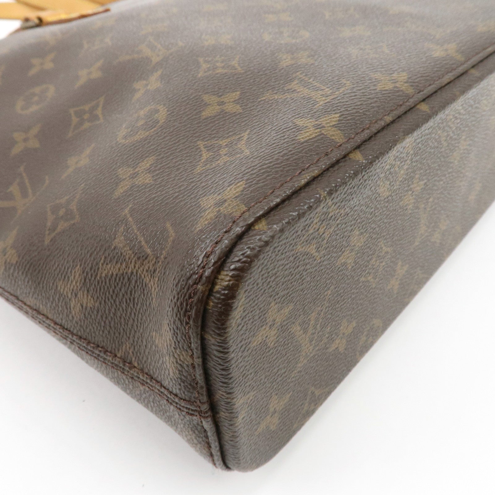 Louis Vuitton Monogram Luco Tote Bag Hand Bag Brown M51155 Used