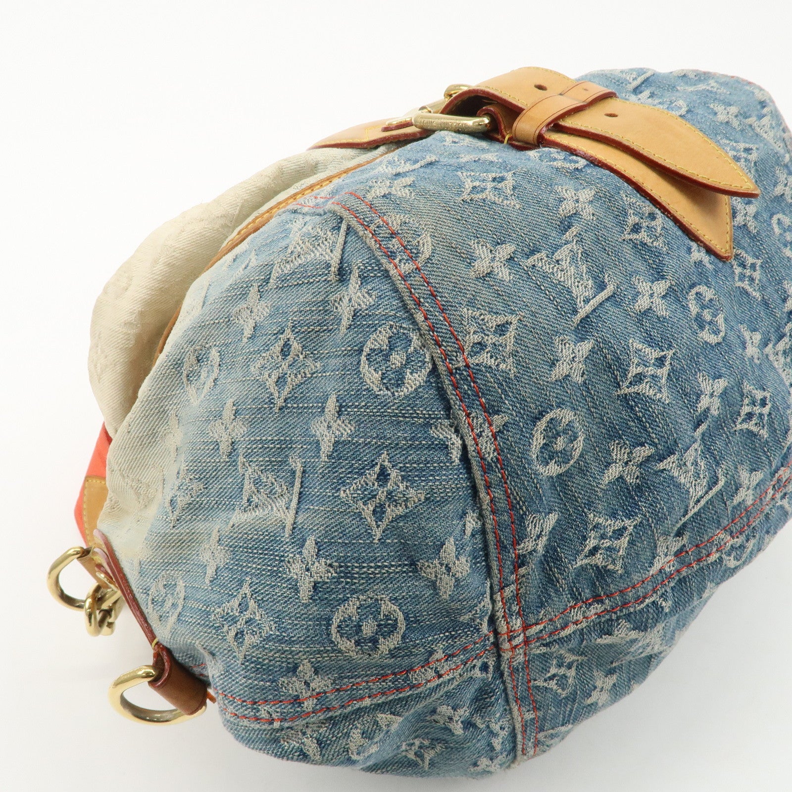 Louis Vuitton Monogram Denim Sunshine Shoulder Bag M93182 Used