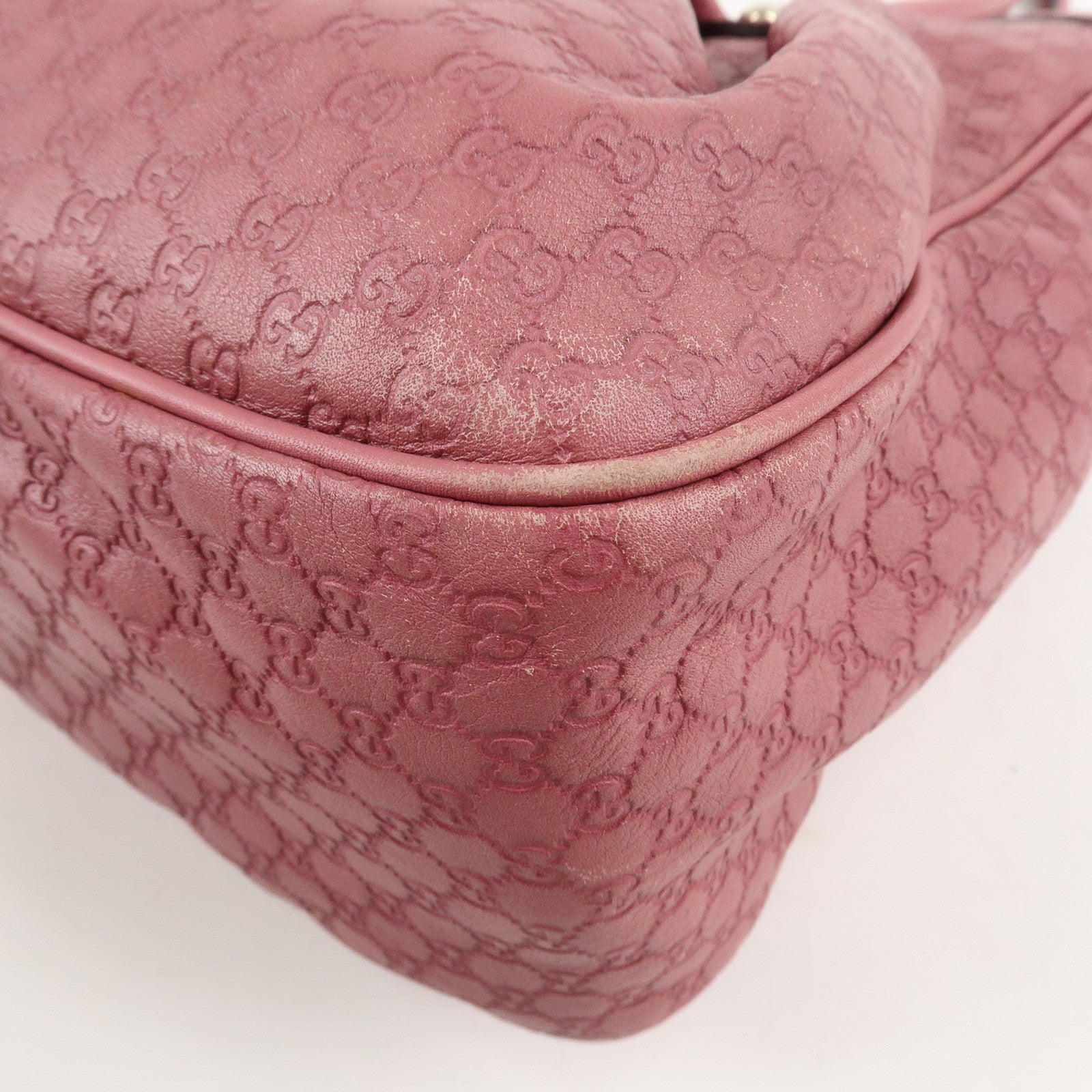 GUCCI Sukey Micro Guccissima Leather Tote Bag Pink 296835 Used