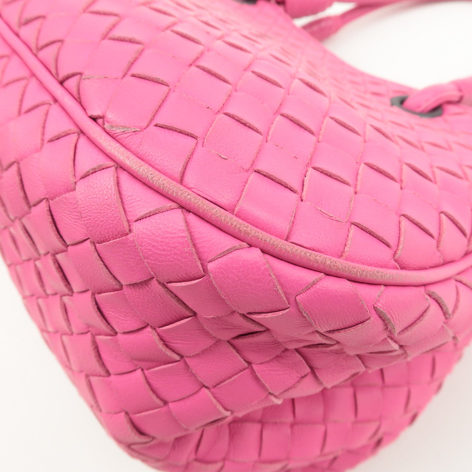 BOTTEGA VENETA Intrecciato Leather Handbag Pink