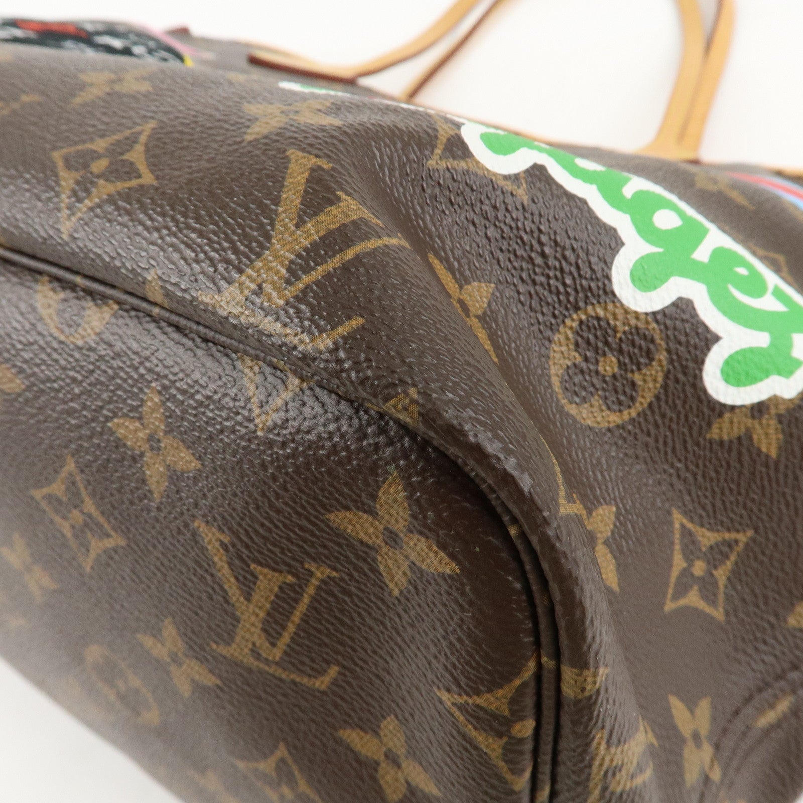 Louis Vuitton Monogram Patches Neverfull MM Tote Bag Pouch M43988