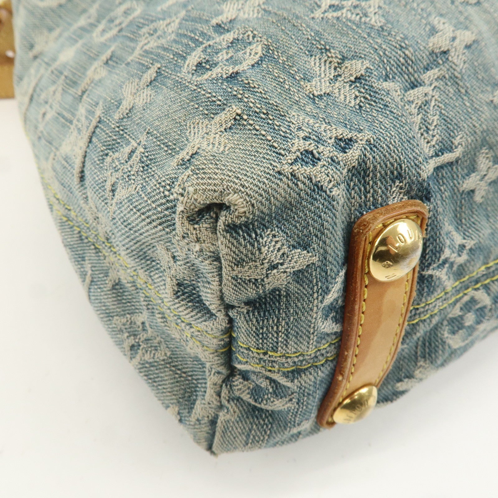 Louis Vuitton Monogram Denim Baggy GM Shoulder Bag M95048Used F/S