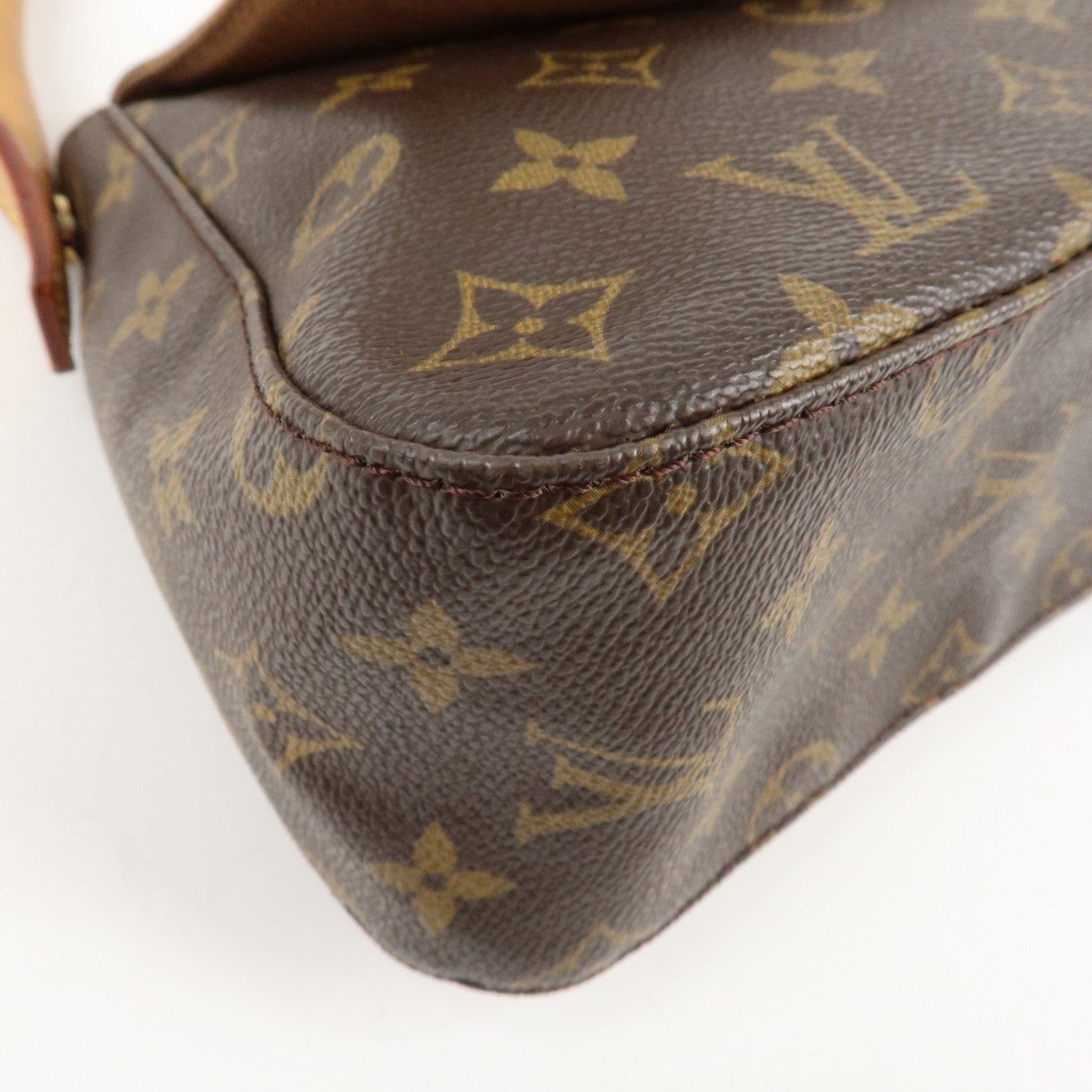 Louis Vuitton Monogram Mini Looping Shoulder Bag Hand Bag M51147 Used