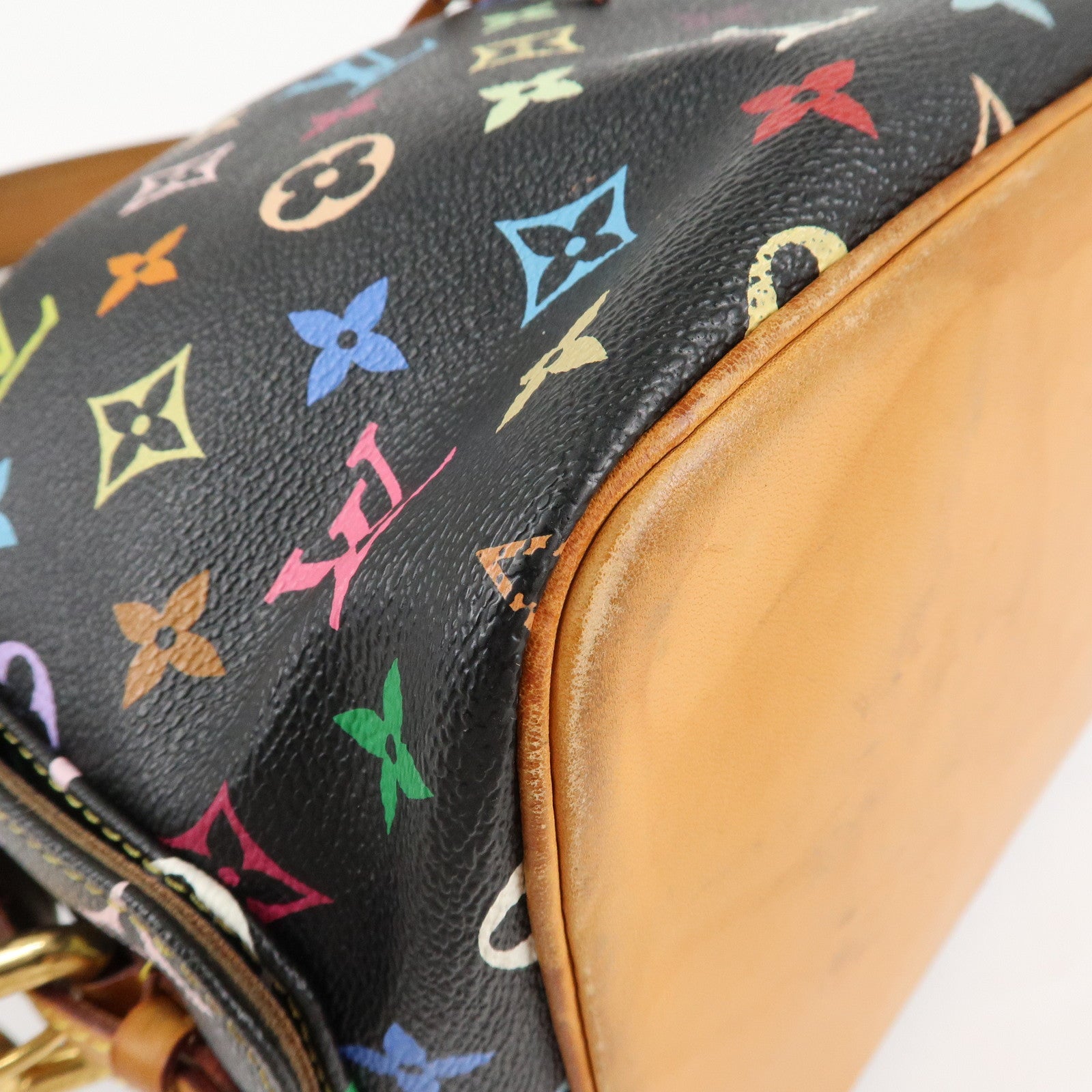 Louis Vuitton Monogram Multi Color Petit Noe Bag Noir M42230 Used